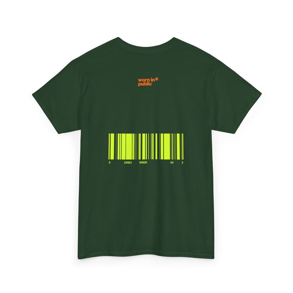 Luxuries of Life Neon Abstract Wave T-Shirt | Barcode Graphic Tee