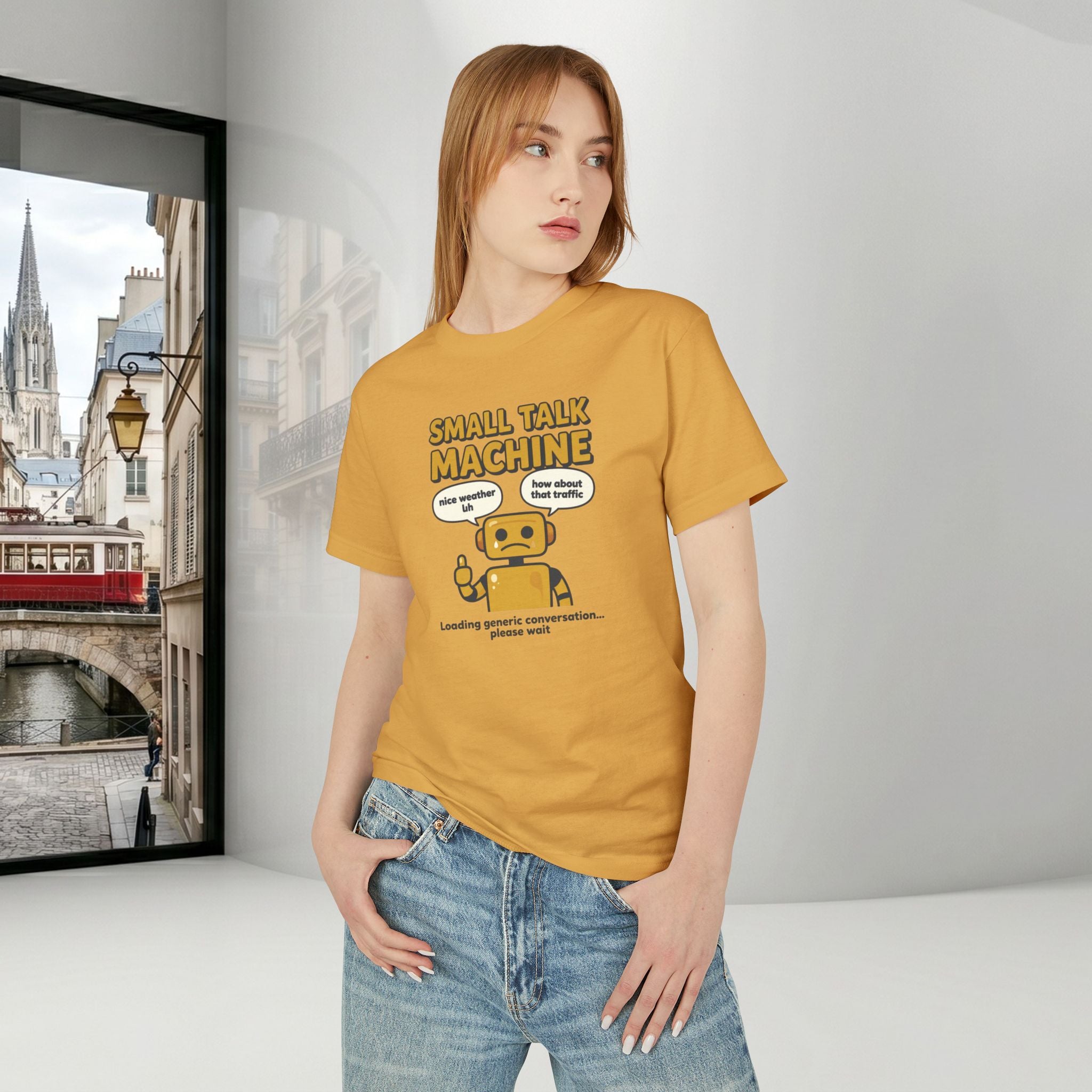 Small Talk Machine Unisex T-Shirt | Funny Introvert Gift Graphic Tee