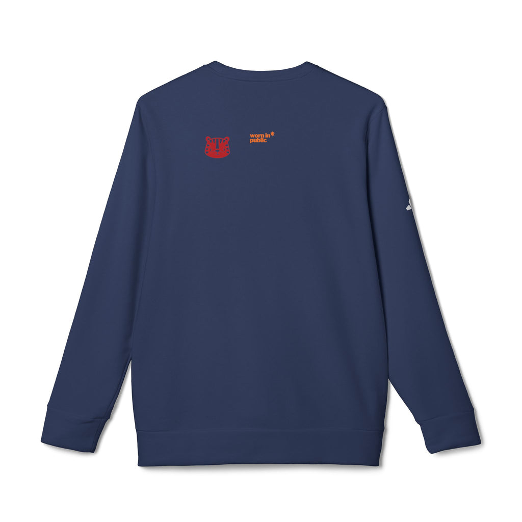 For a Wolf Crewneck Sweatshirt | Red Graphic Fleece Pullover