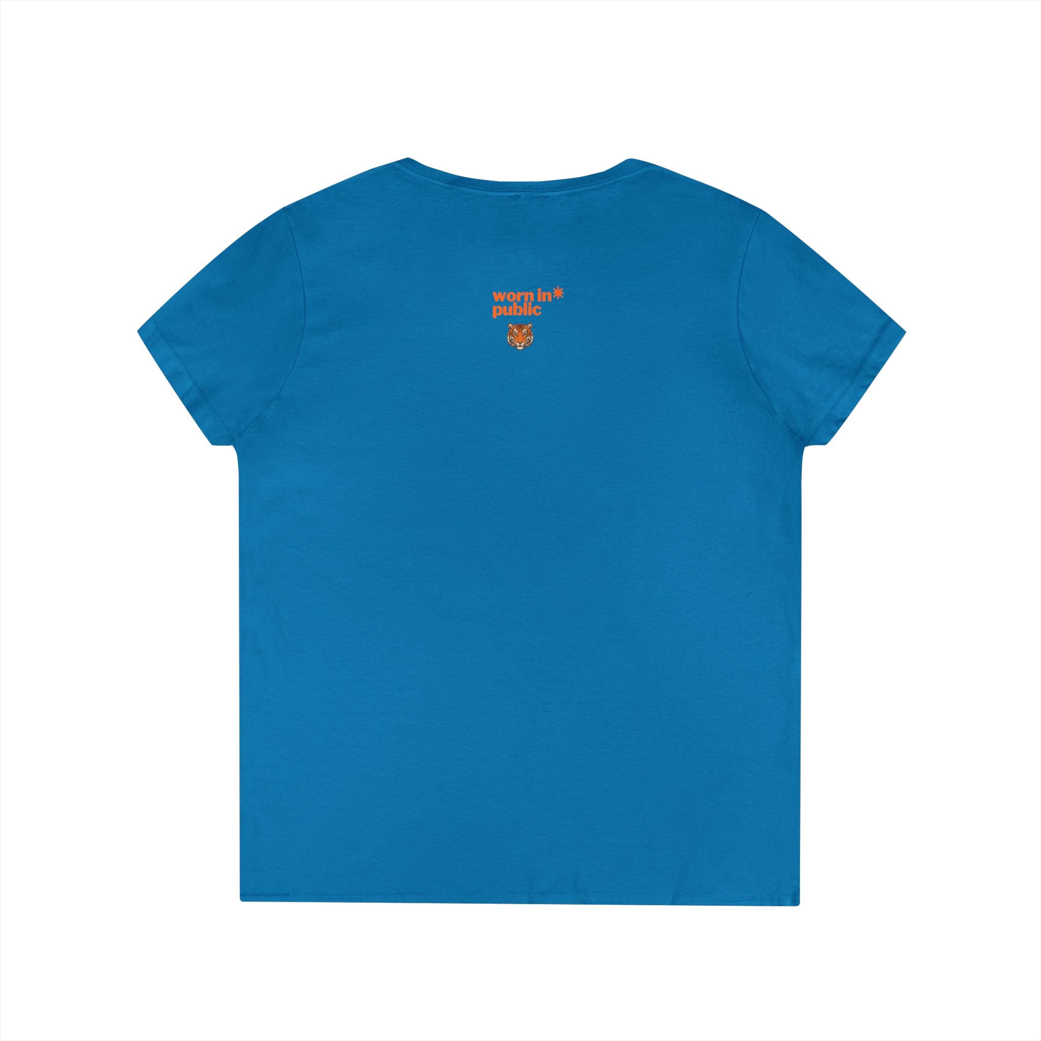 Kitten or Tiger? V-Neck T-Shirt | Cute Cat Illustration Pastel Graphic Tee