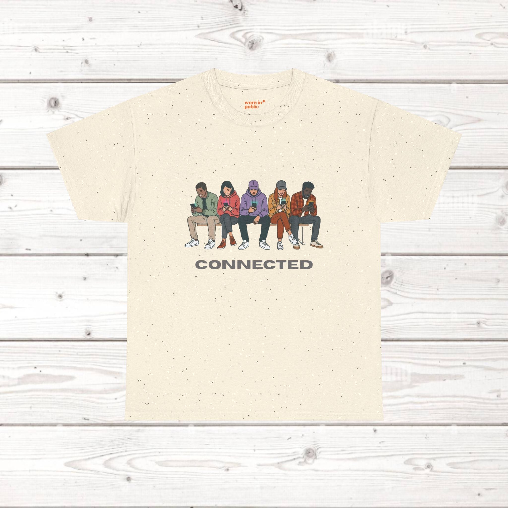 Connected Friends Graphic Tee – Casual Unisex Crewneck Shirt