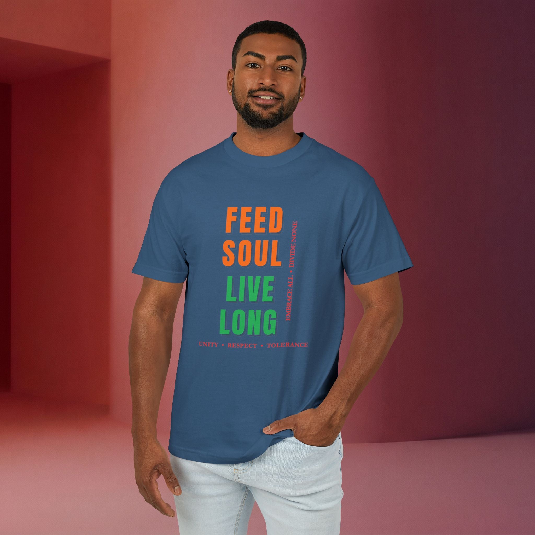 Feed Soul Live Long | Retro Unity Unisex Graphic Tee