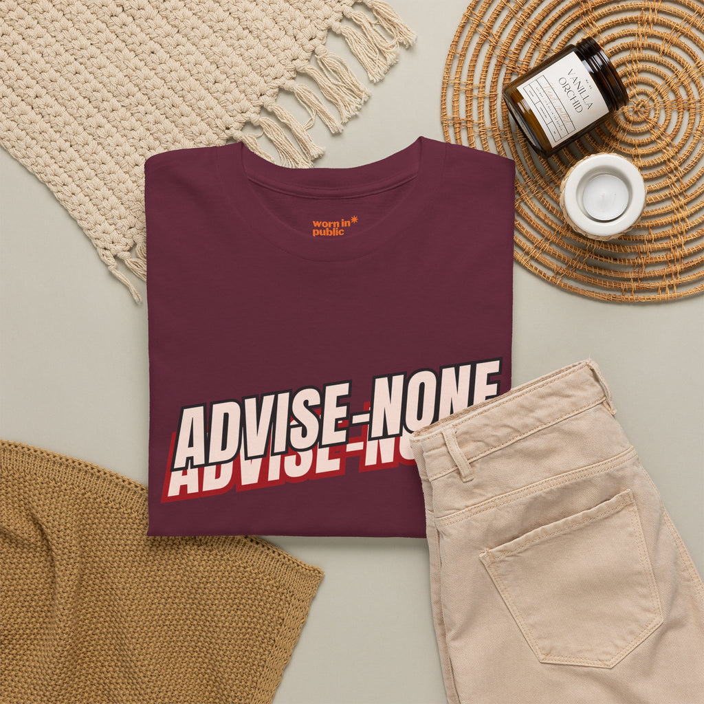 Advise None | Retro Slanted Unisex Graphic Tee
