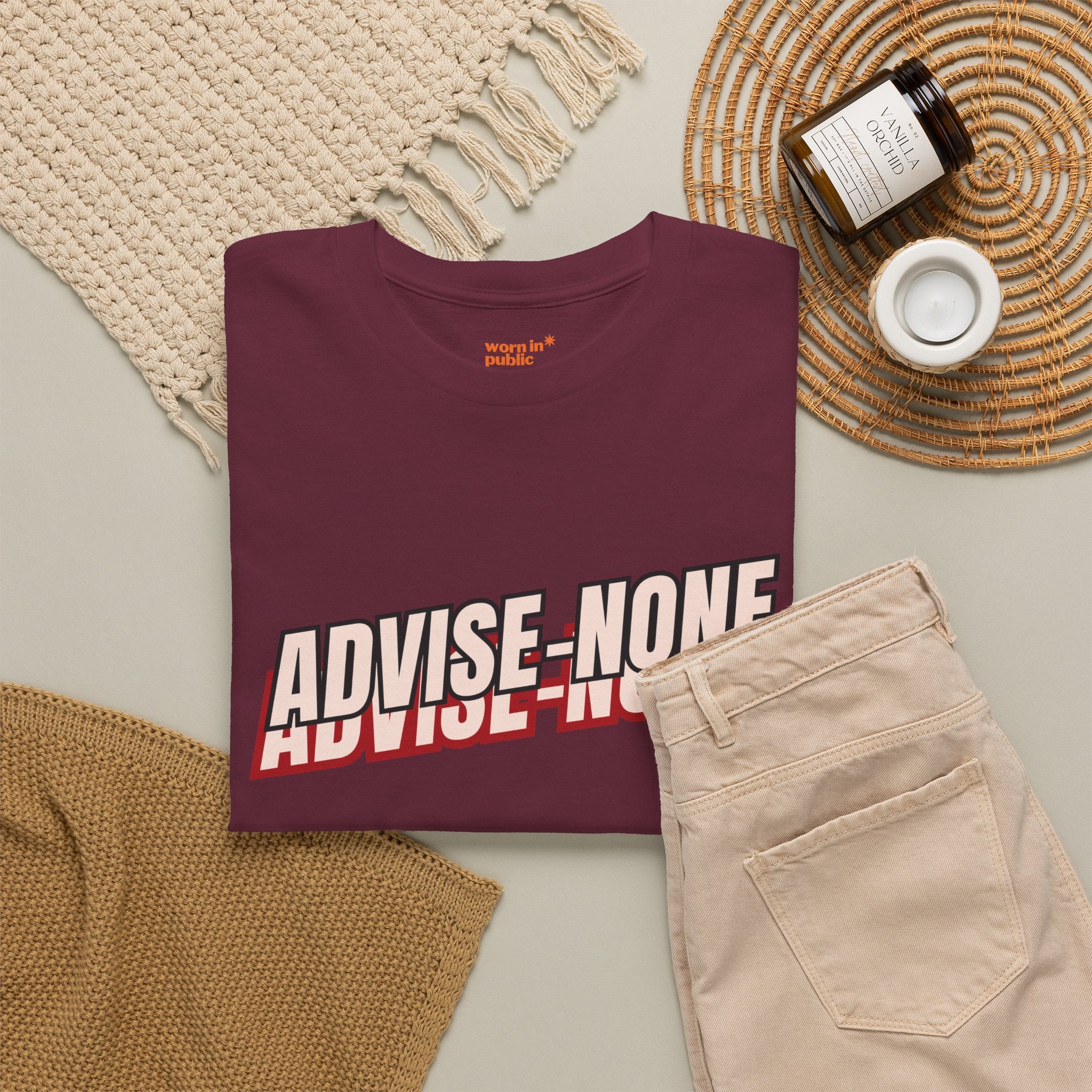 Advise None | Retro Slanted Unisex Graphic Tee