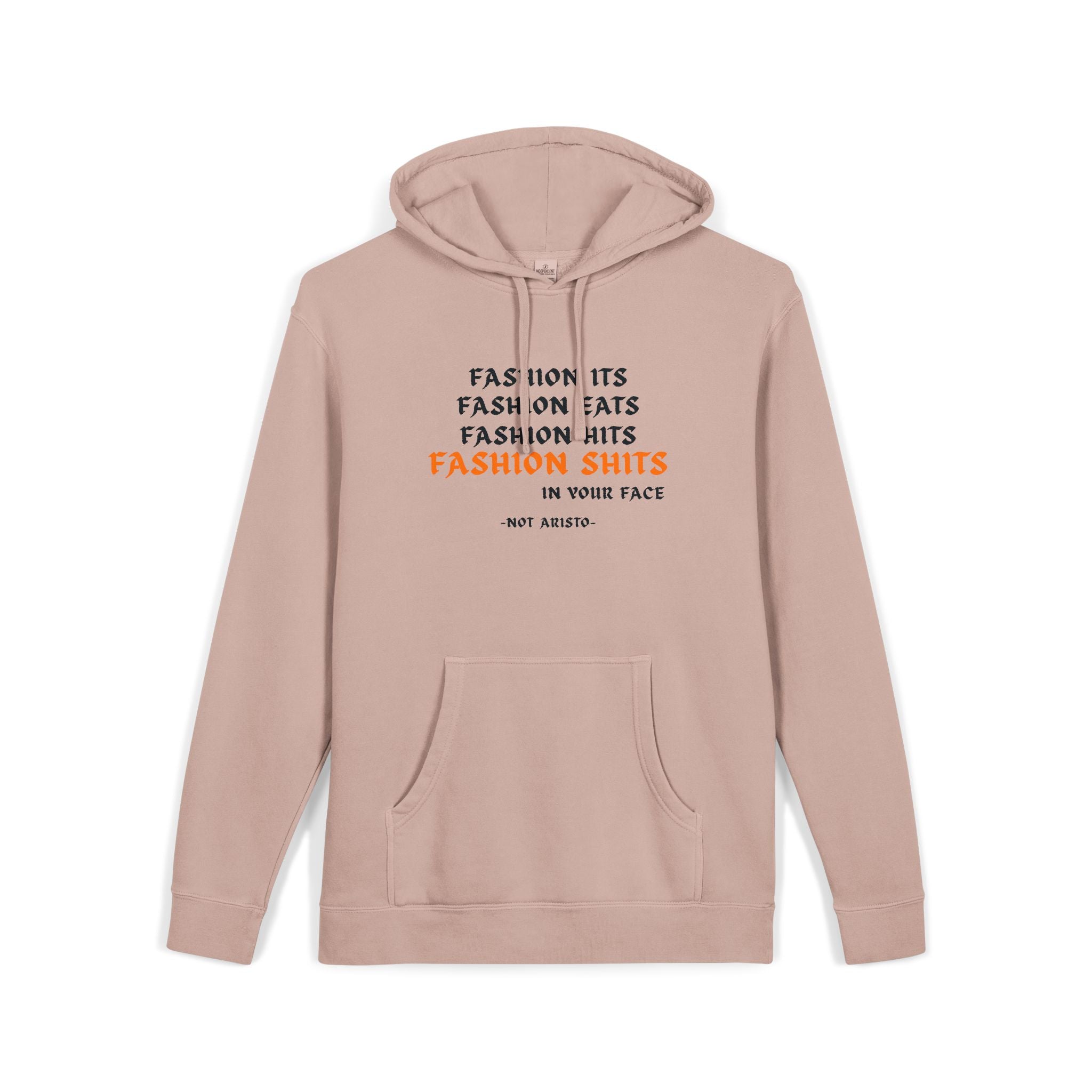 Fashion SHITS Hoodie | Minimal 'Crate' Graphic Pullover in Vintage Wash