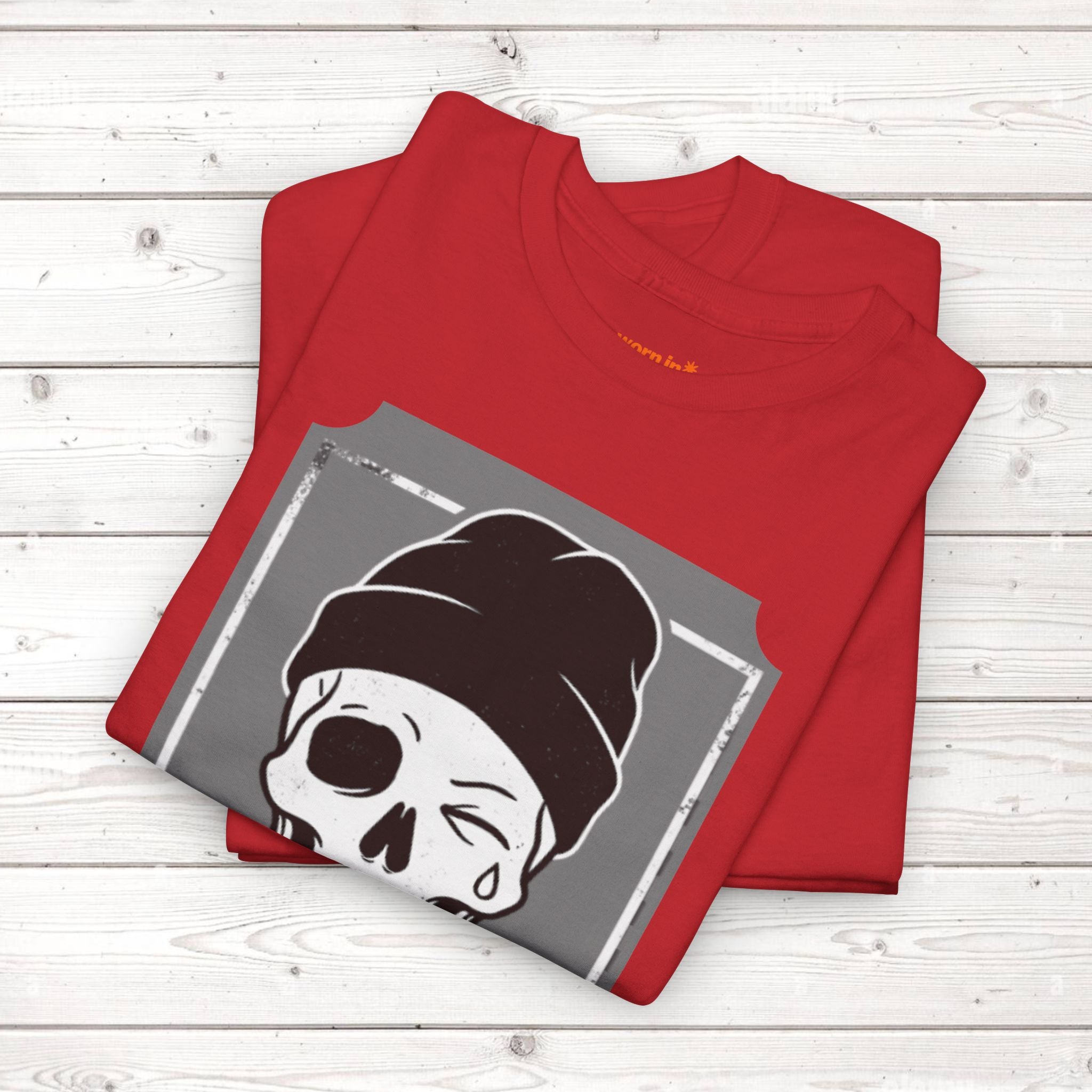 Too Tired To Care Skull T-Shirt | Funny Sarcastic Graphic Tee for the Exhausted