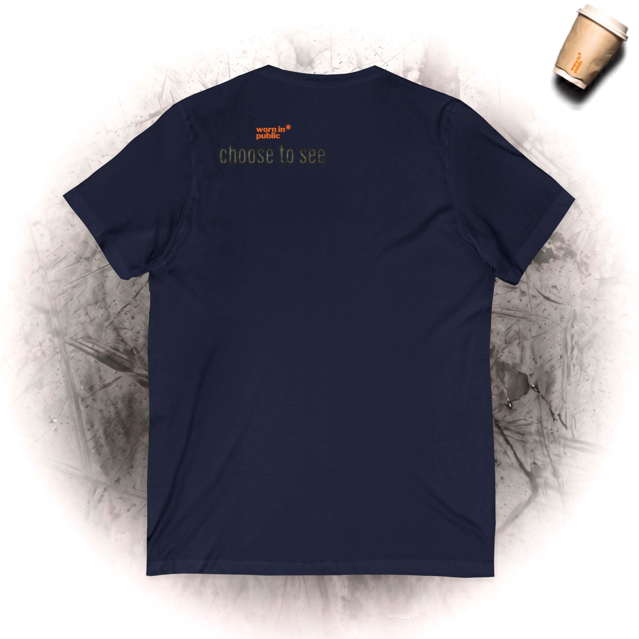 Brain User or Abuser Mens V-Neck Tee — Choose to See Graphic Awareness Shirt
