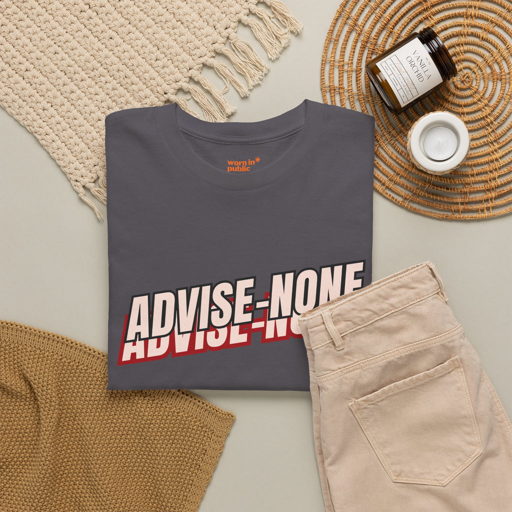 Advise None | Retro Slanted Unisex Graphic Tee