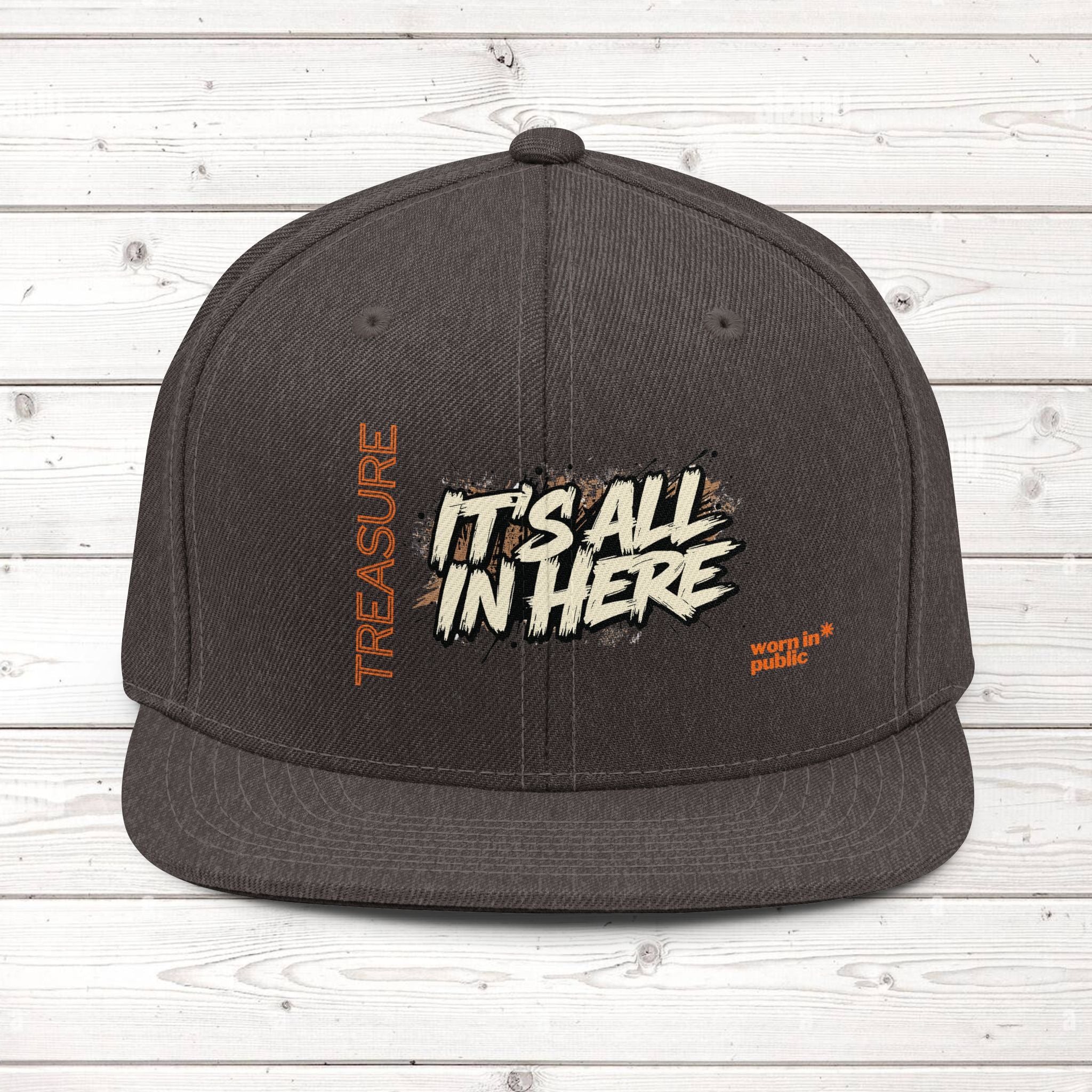 It's All In Here Snapback Hat | Funny Graphic Trucker Cap