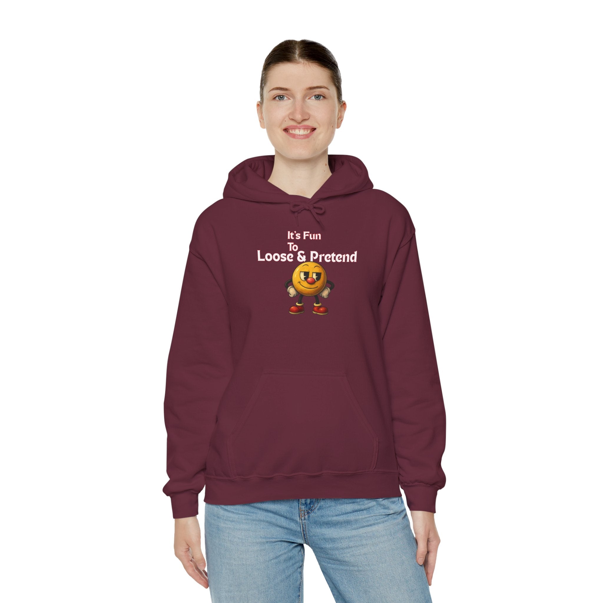 It's Fun to Loose & Pretend Hoodie | Smiley Emoji Graphic Sweatshirt