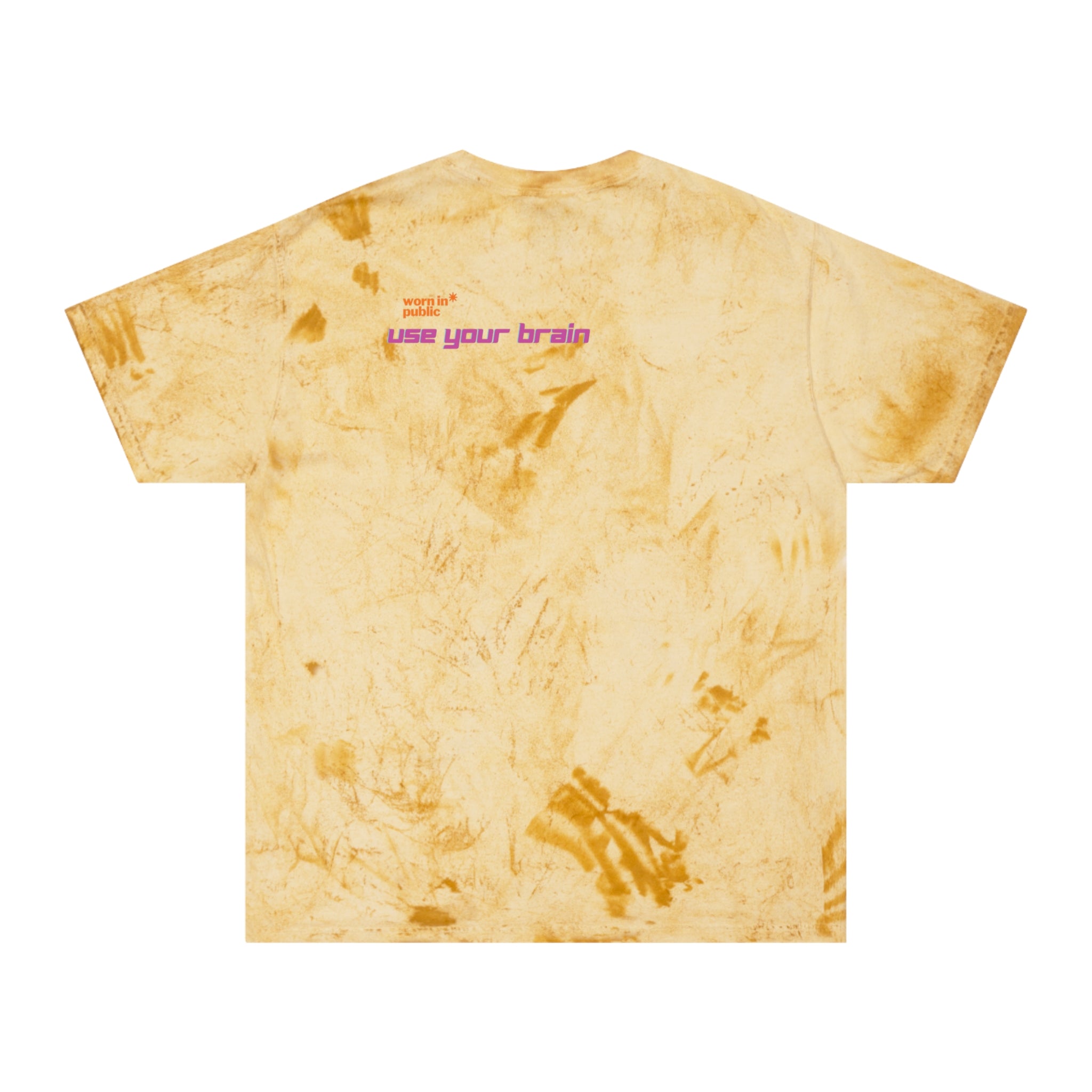 Brain User or Abuser GEN Z Premium Washed Graphic Tee — Retro Vaporwave 'Use Your Brain' Tie-Dye Shirt