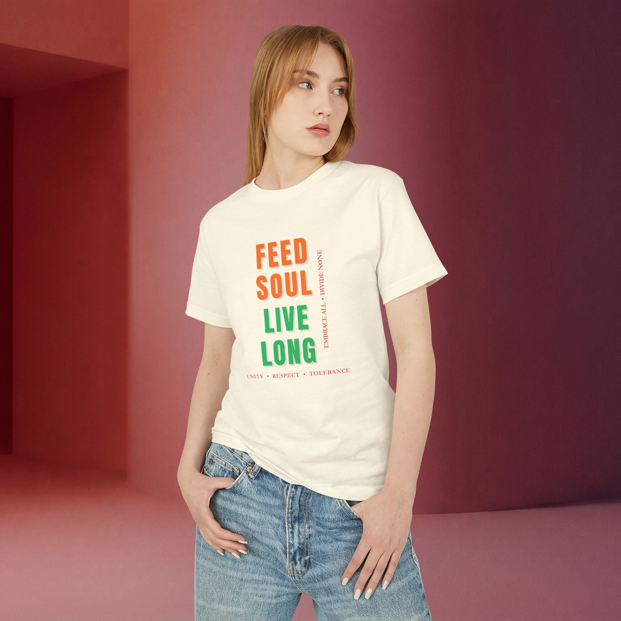 Feed Soul Live Long | Retro Unity Unisex Graphic Tee