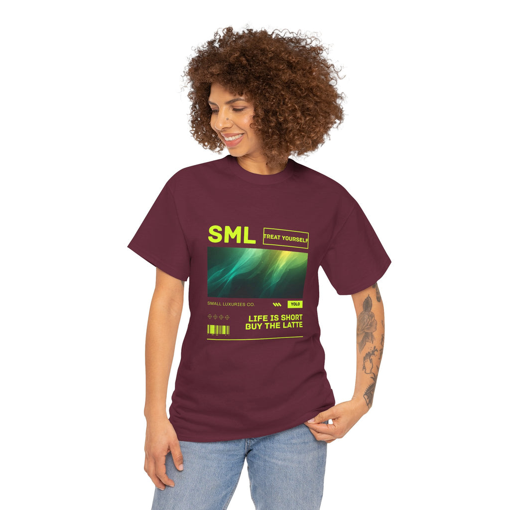 Luxuries of Life Neon Abstract Wave T-Shirt | Barcode Graphic Tee
