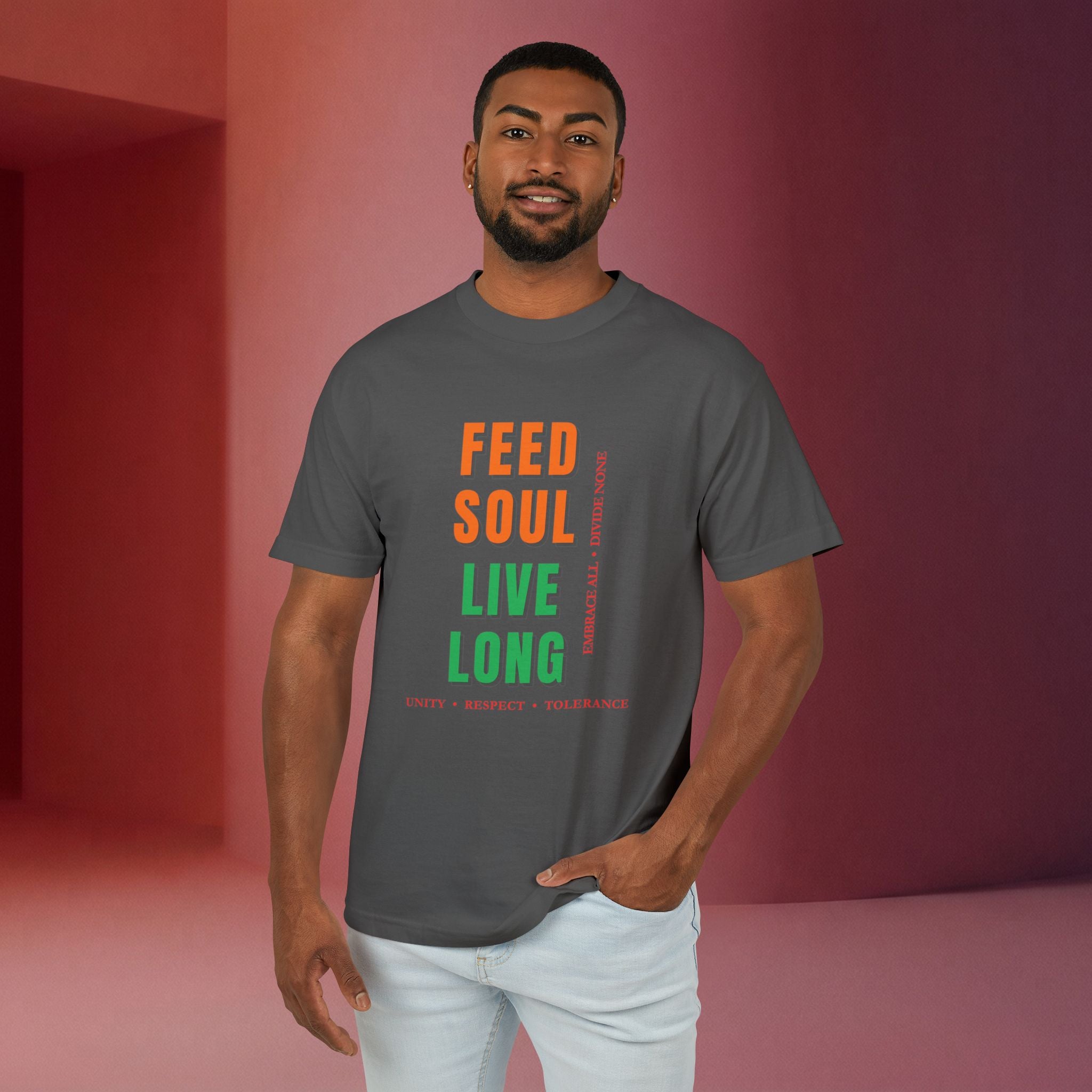 Feed Soul Live Long | Retro Unity Unisex Graphic Tee