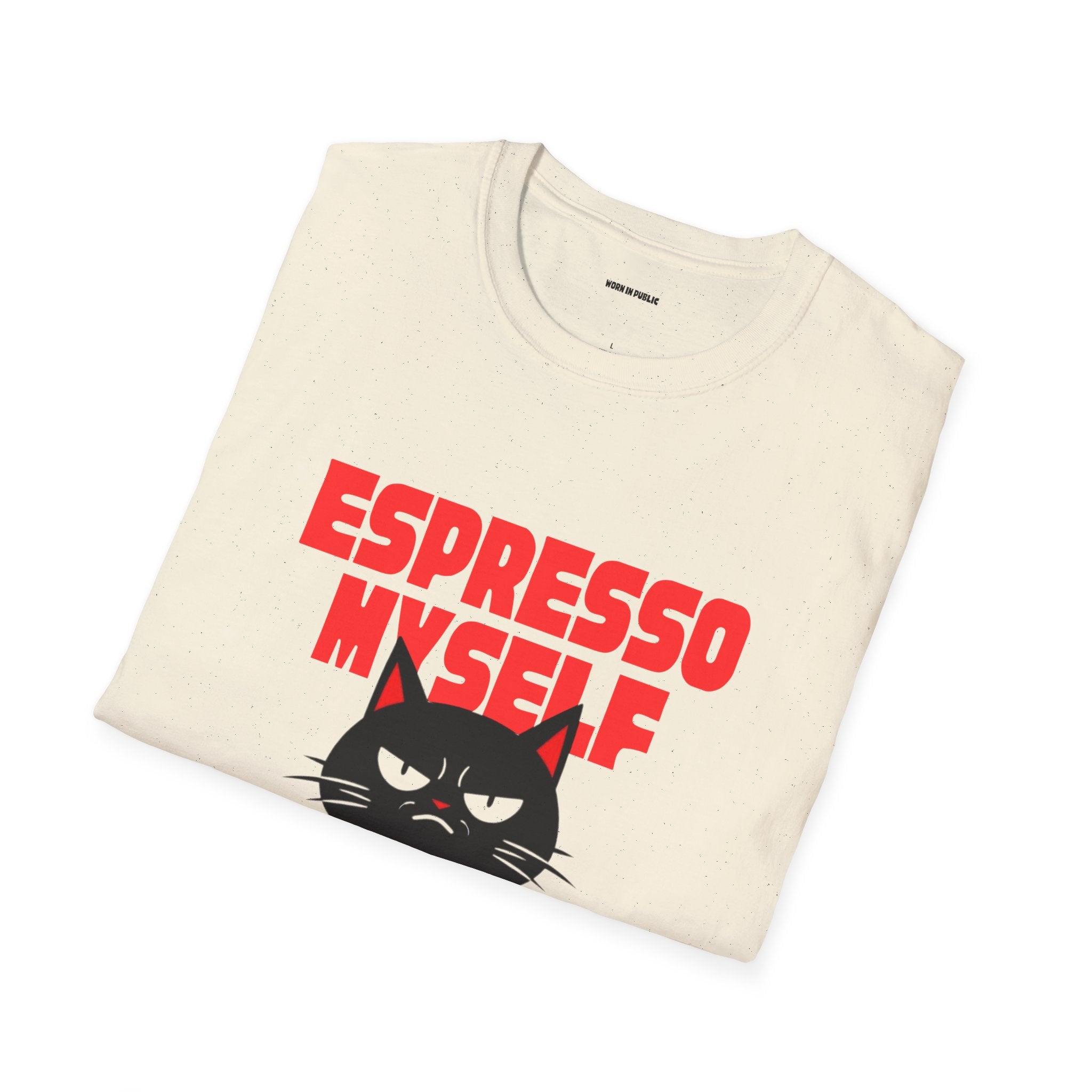 Espresso Myself Cat T-Shirt | Funny Coffee Addict Graphic Tee