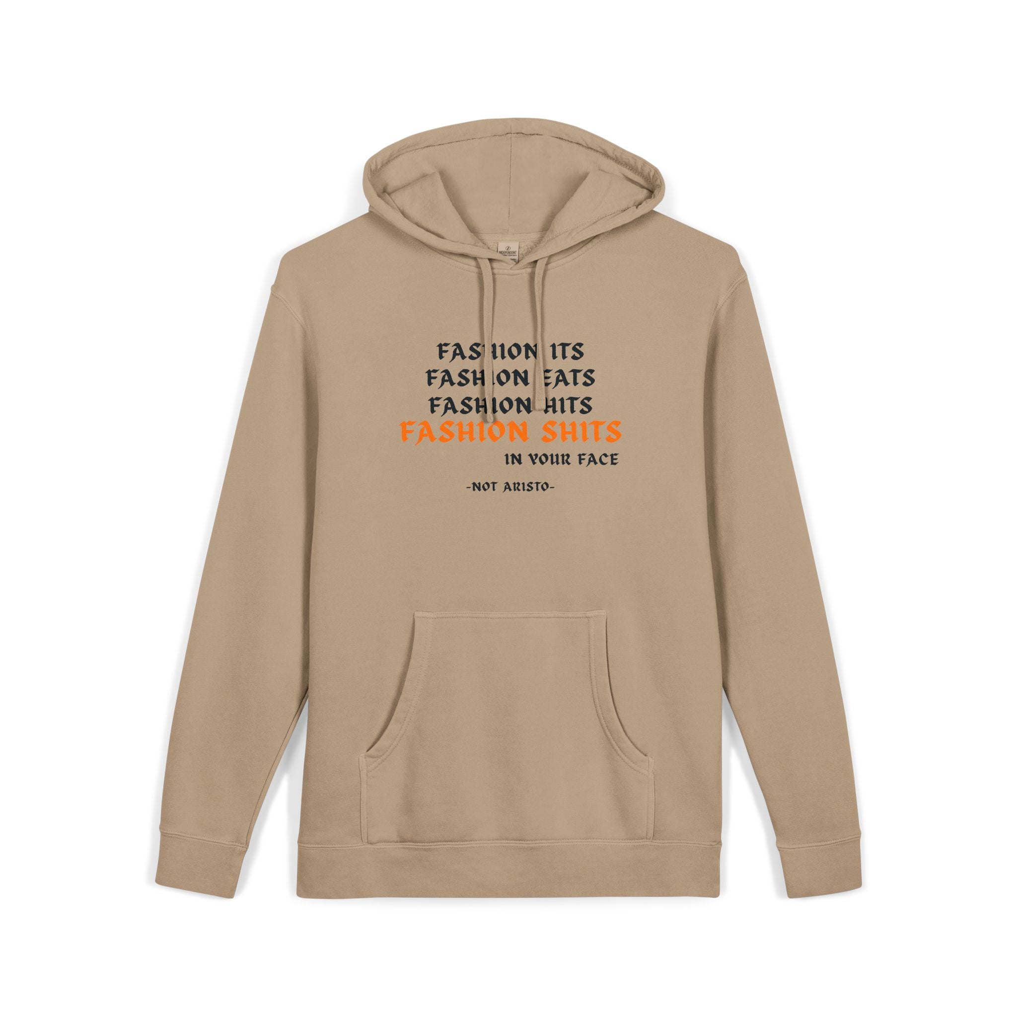 Fashion SHITS Hoodie | Minimal 'Crate' Graphic Pullover in Vintage Wash