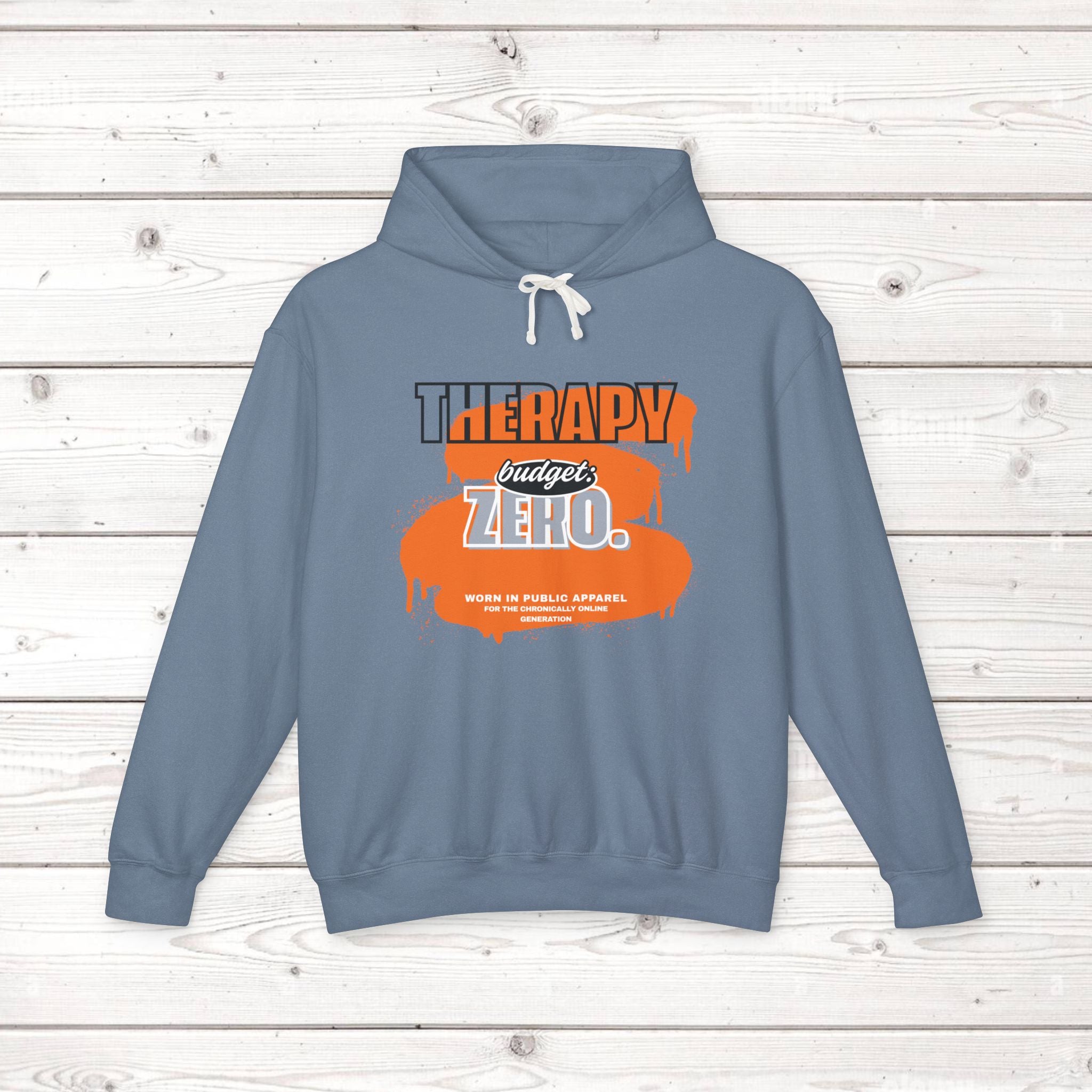 Therapy Budget Zero Hoodie | Funny Mental Health Humor Pullover