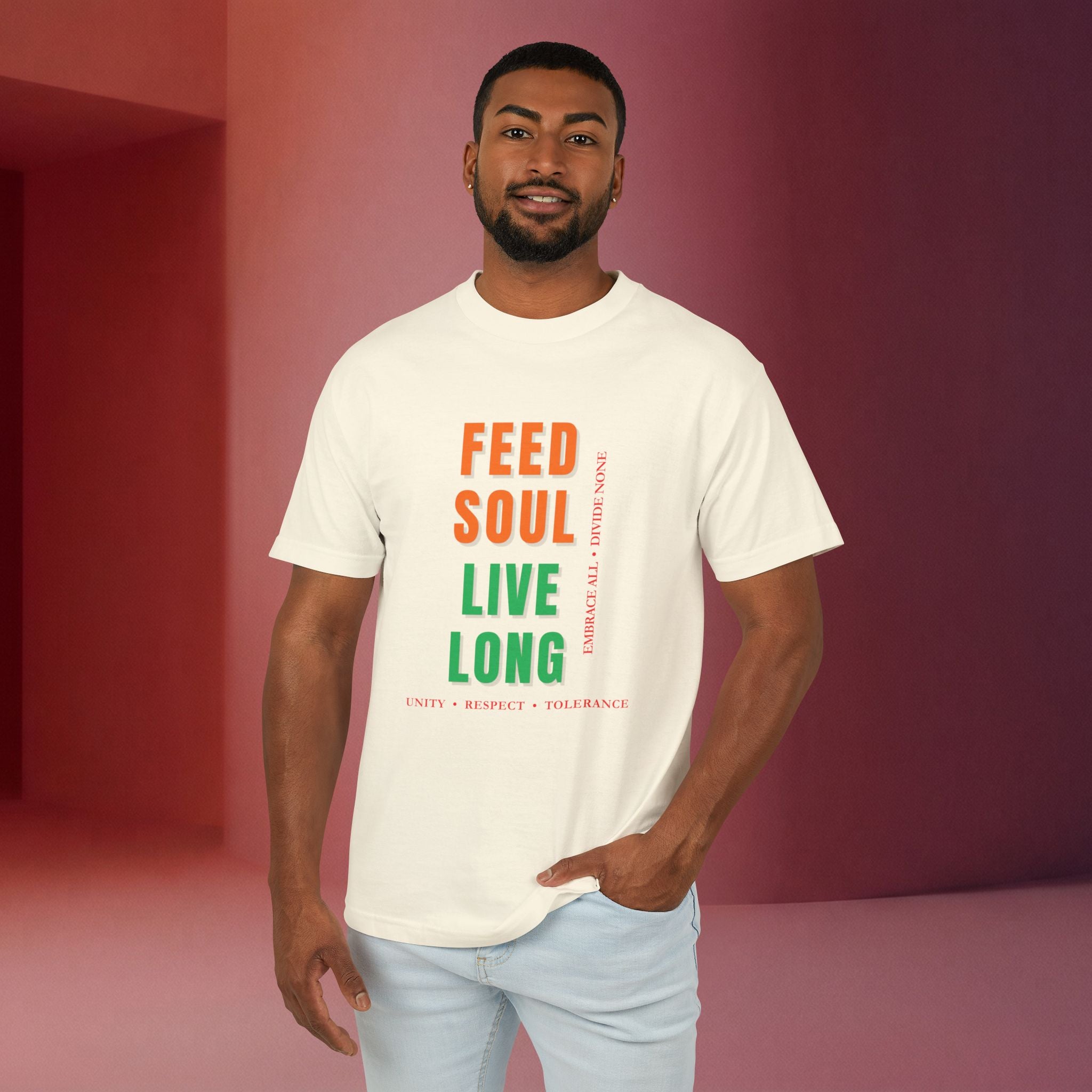 Feed Soul Live Long | Retro Unity Unisex Graphic Tee