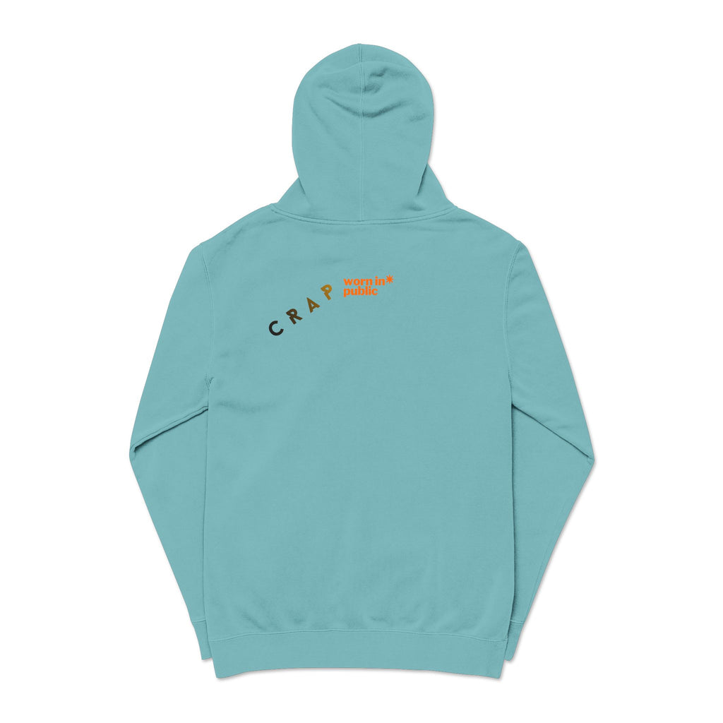Fashion SHITS Hoodie | Minimal 'Crate' Graphic Pullover in Vintage Wash