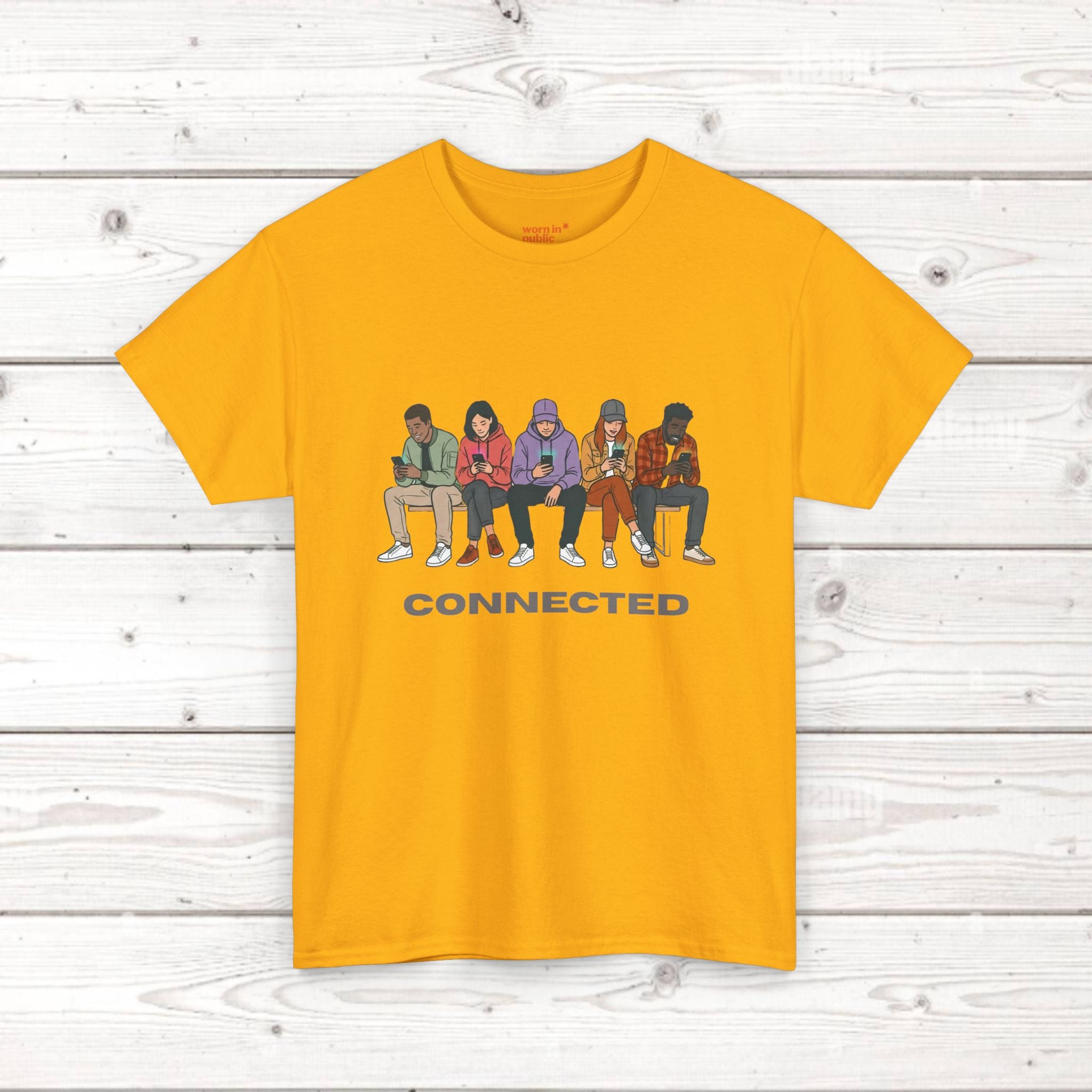 Connected Friends Graphic Tee – Casual Unisex Crewneck Shirt