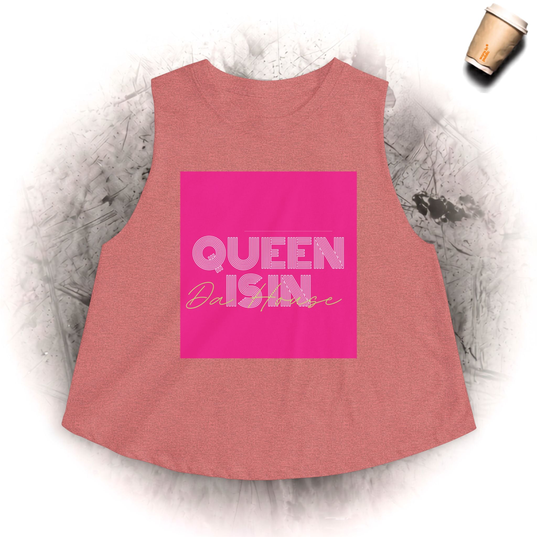 Queen Is In Da House Crop Top | Lustiges, auffälliges Grafik-Oberteil