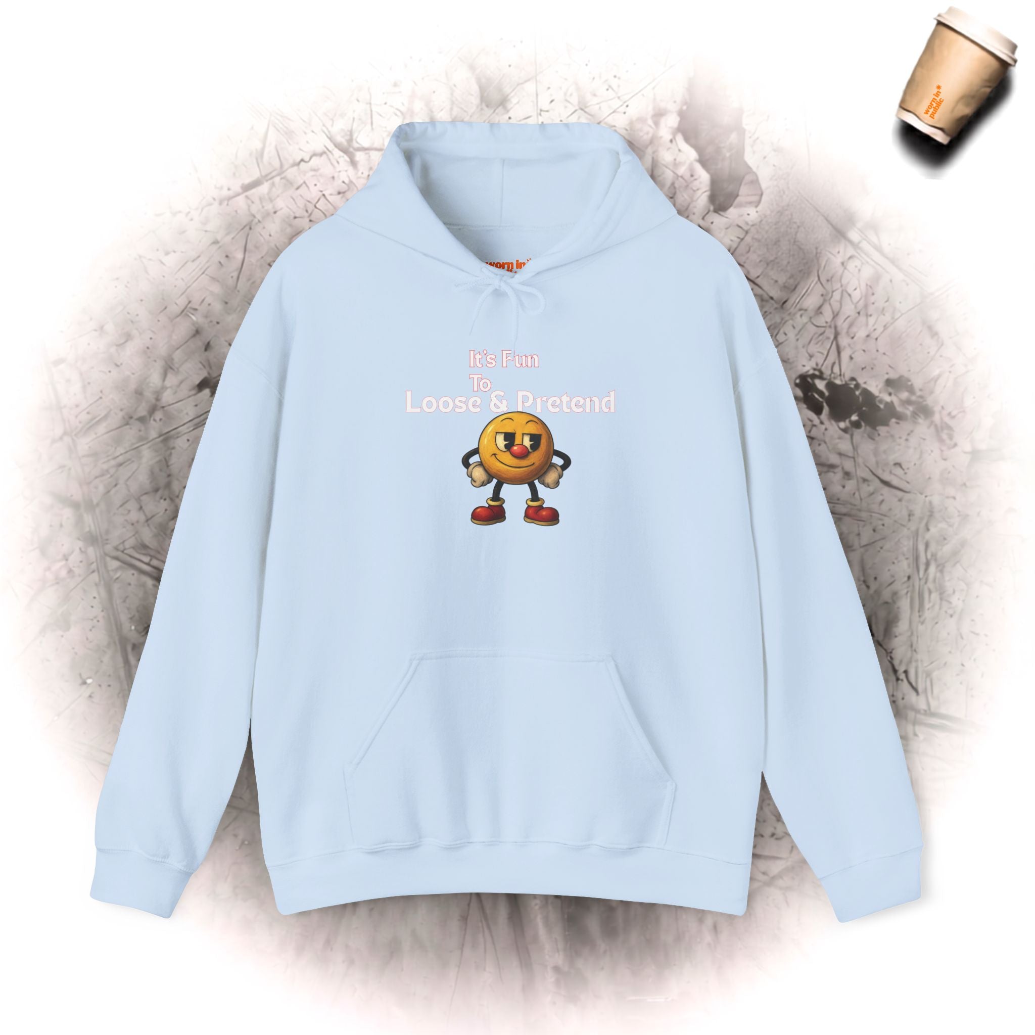 It's Fun to Loose & Pretend Hoodie | Smiley Emoji Grafik-Sweatshirt