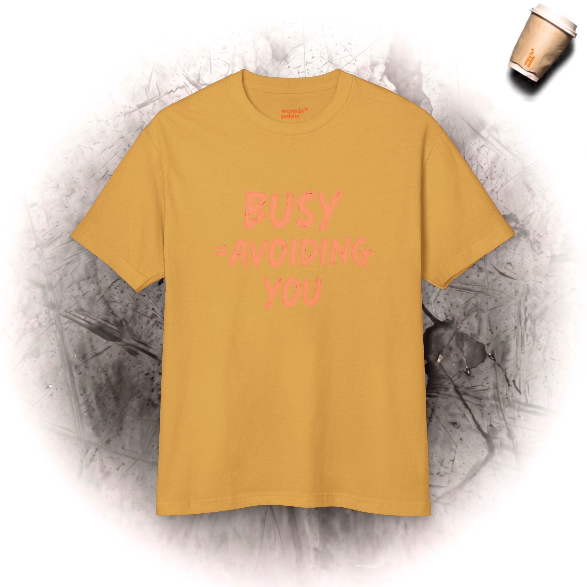 Beschäftigt = Ich meide dich | Lustiges Introvertiertes Unisex-Grafik-T-Shirt HERGESTELLT IN DEN USA