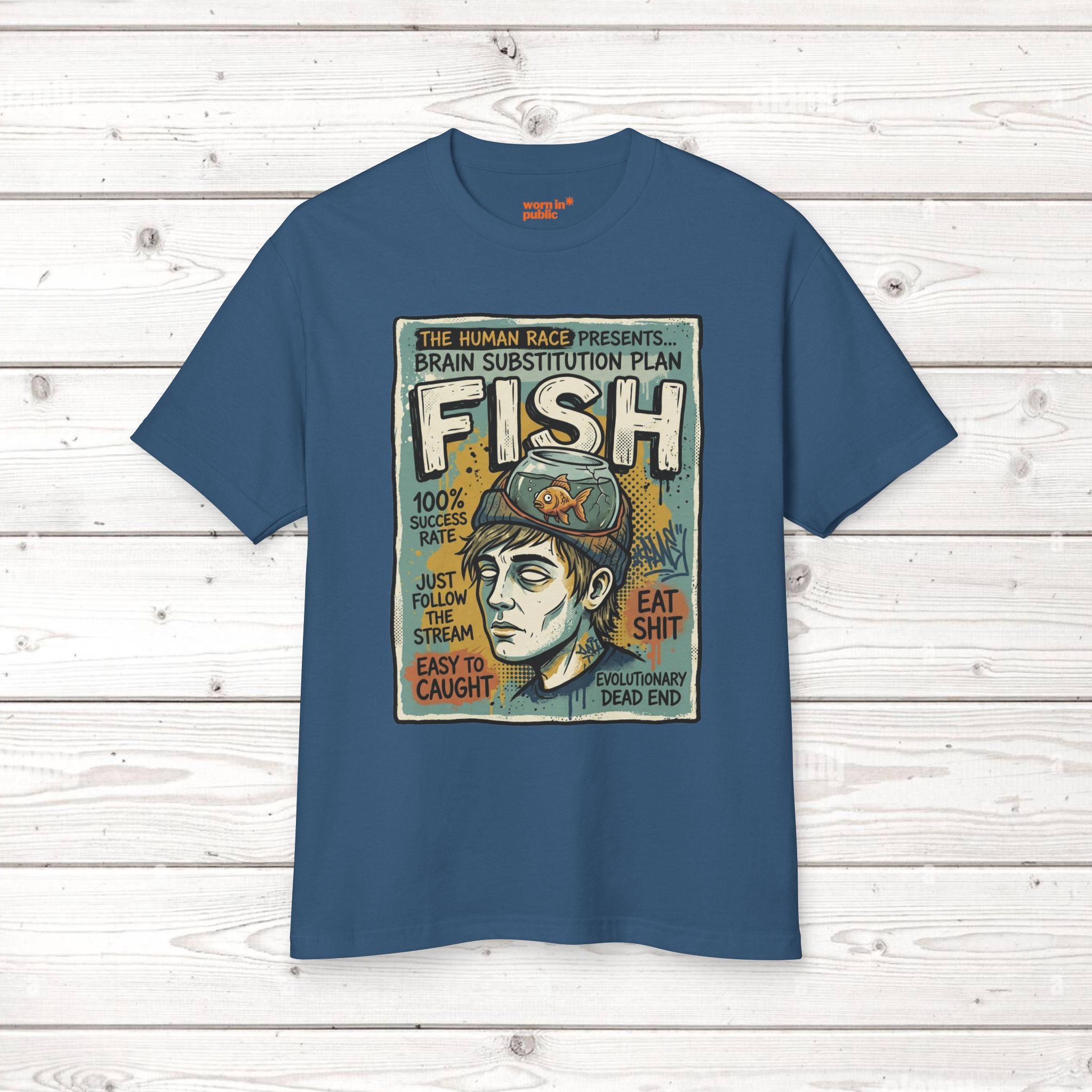 Fish Brain | Unisex Vintage Surreal Graphic Tee