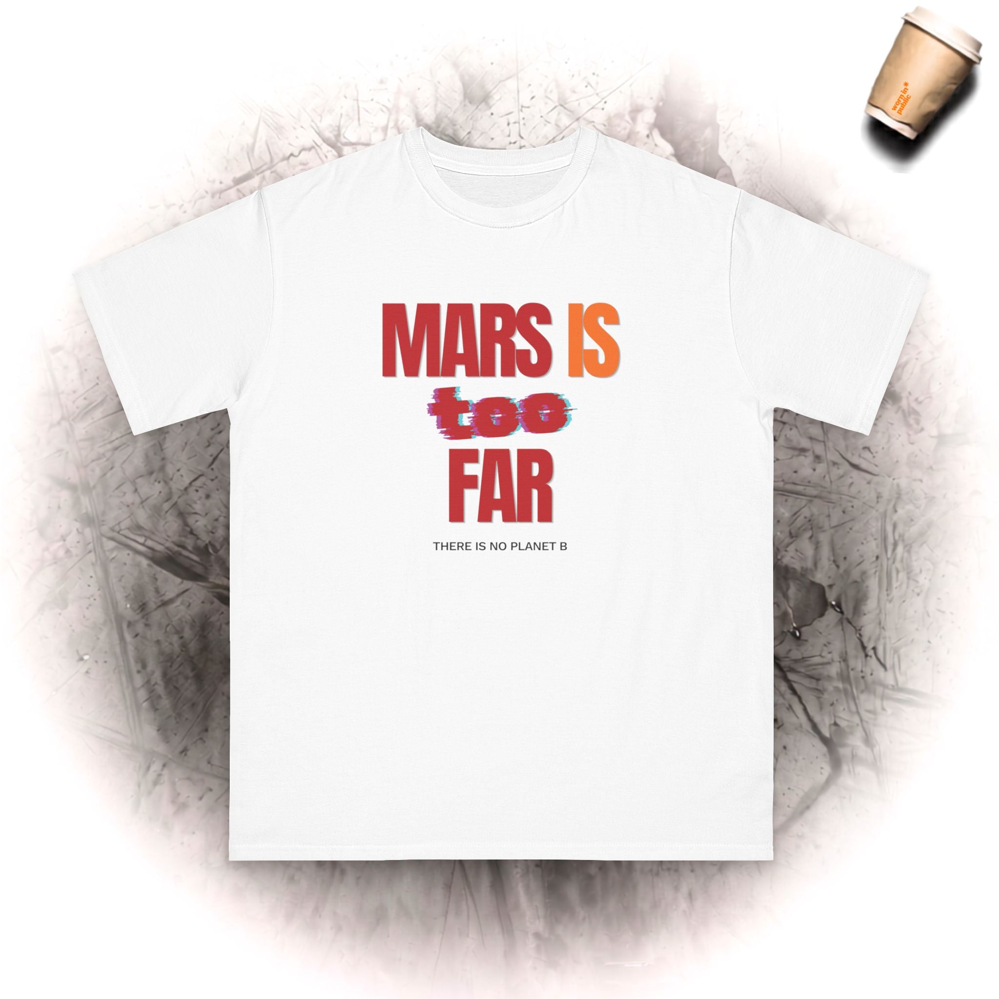 Mars Is Too Far BIO T-Shirt – Retro Weltraum Grafik T-Shirt