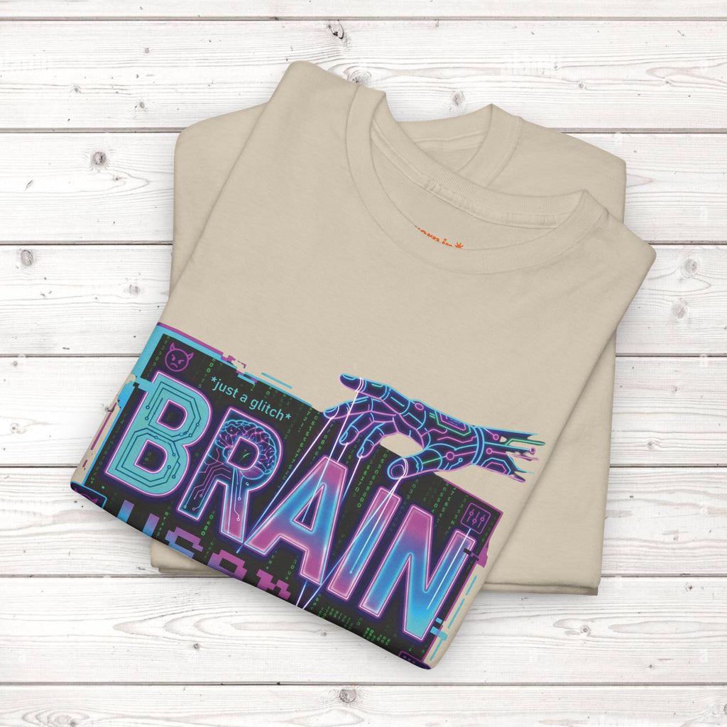 Brain User or Abuser GEN Z Unisex Tee — Retro Cyberpunk "Use Your Brain" Graphic T-Shirt