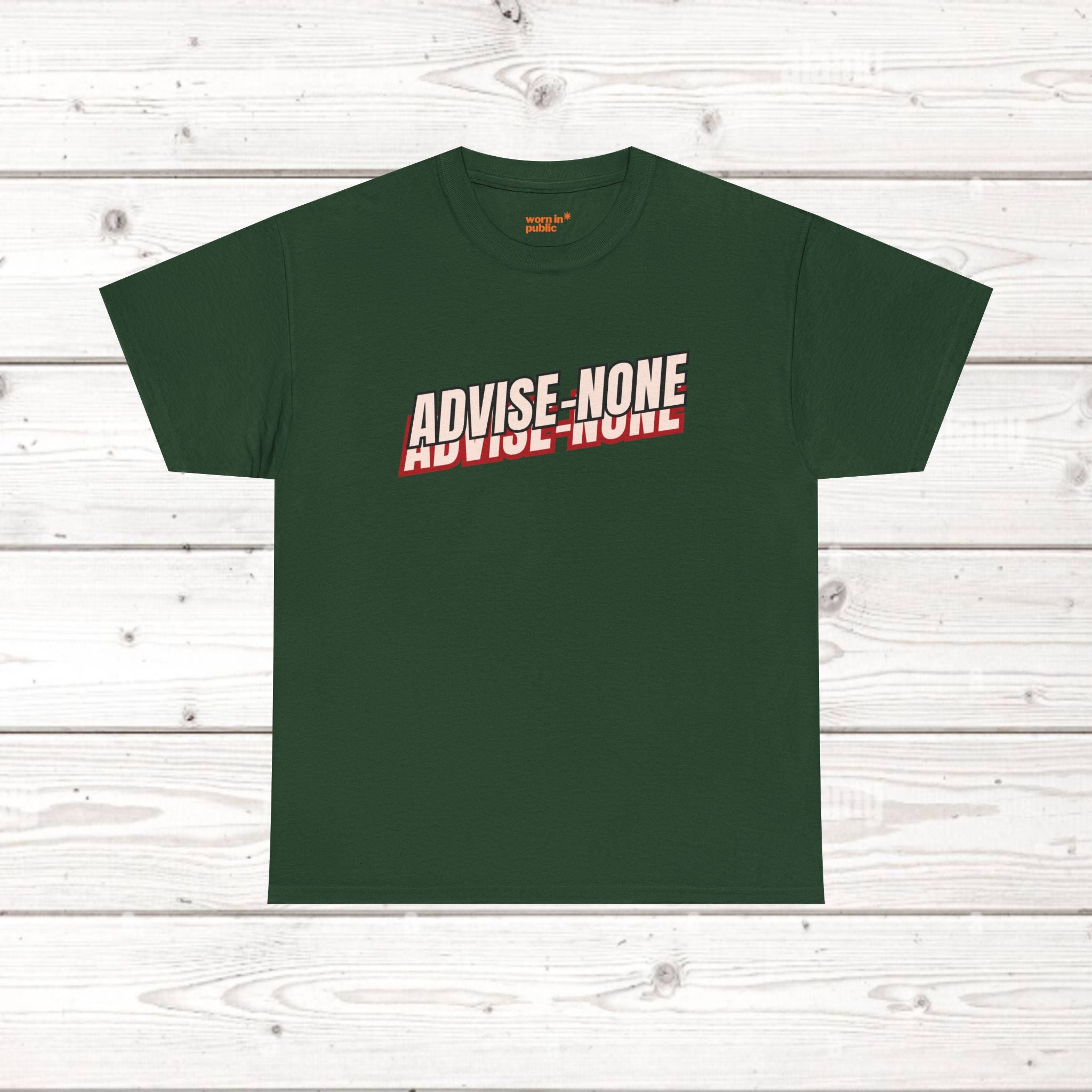 Advise None | Retro Slanted Unisex Graphic Tee