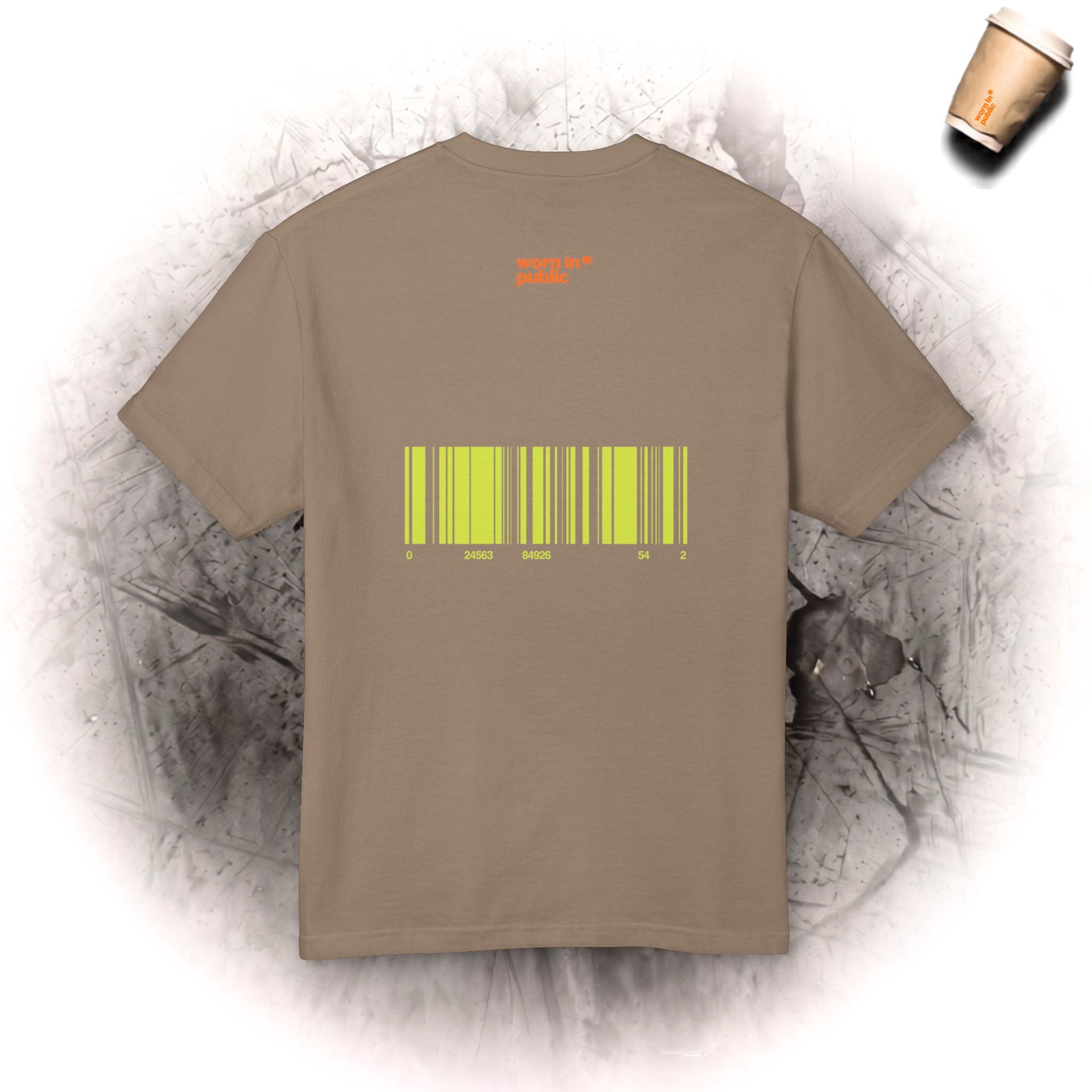 Luxuries of Life Neon Abstrakte Wellen-T-Shirt | Barcode-Grafik-T-Shirt