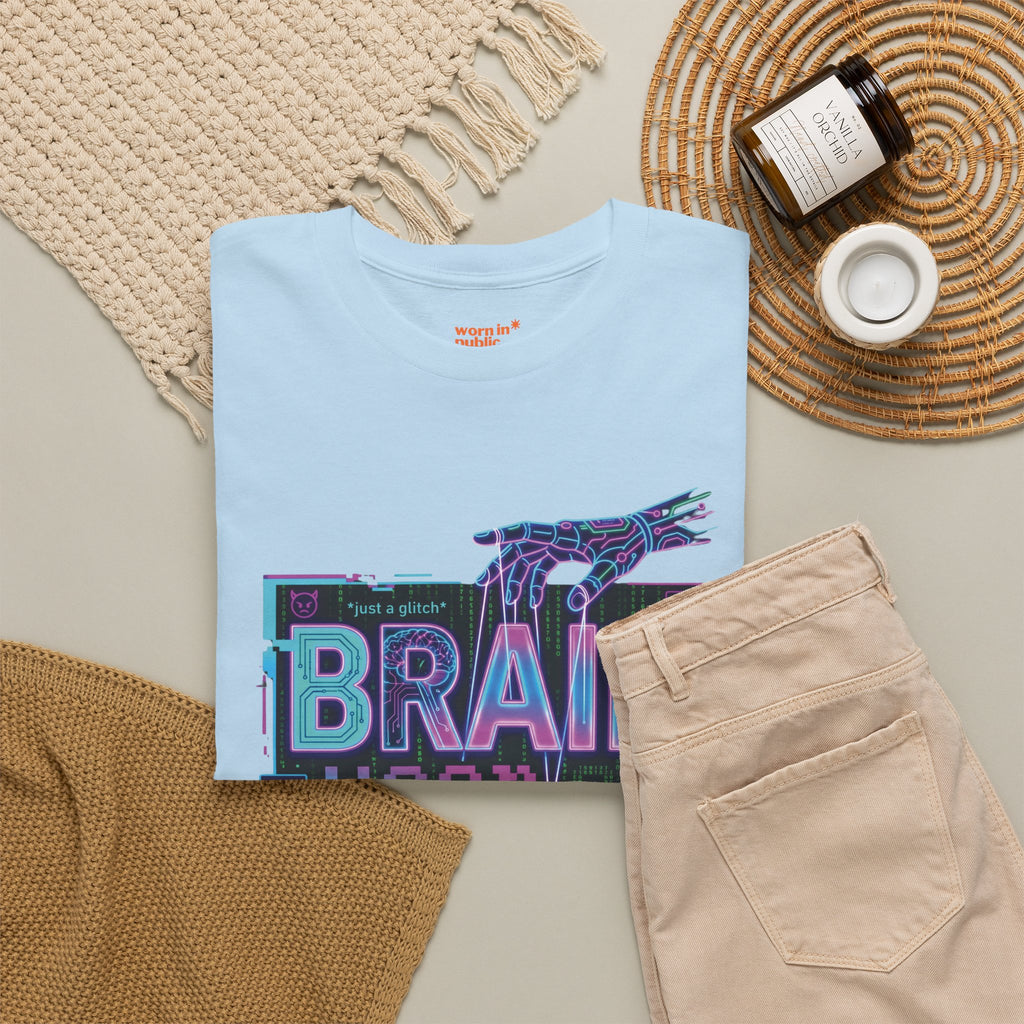 Brain User or Abuser GEN Z Unisex Tee — Retro Cyberpunk "Use Your Brain" Graphic T-Shirt