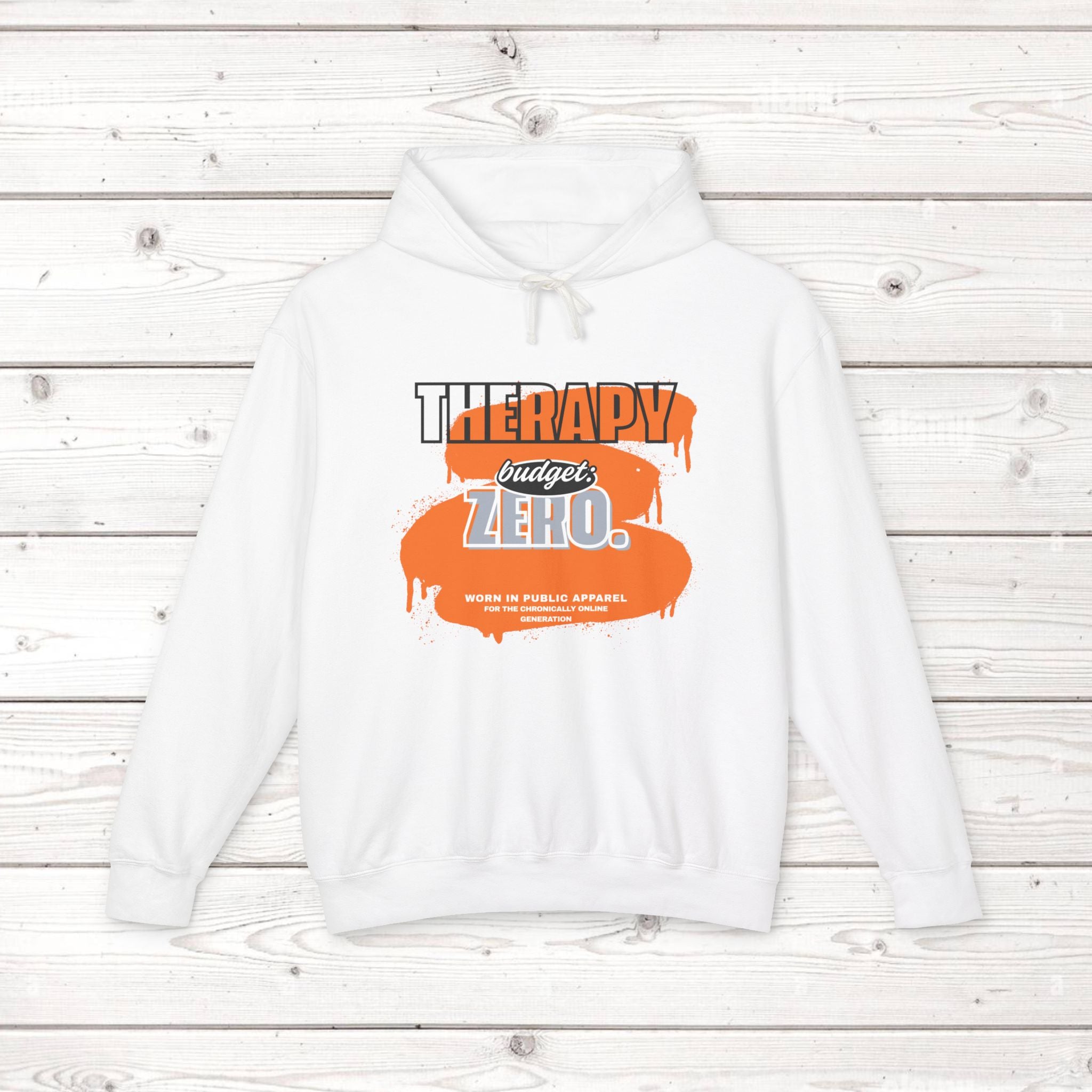 Therapy Budget Zero Hoodie | Funny Mental Health Humor Pullover