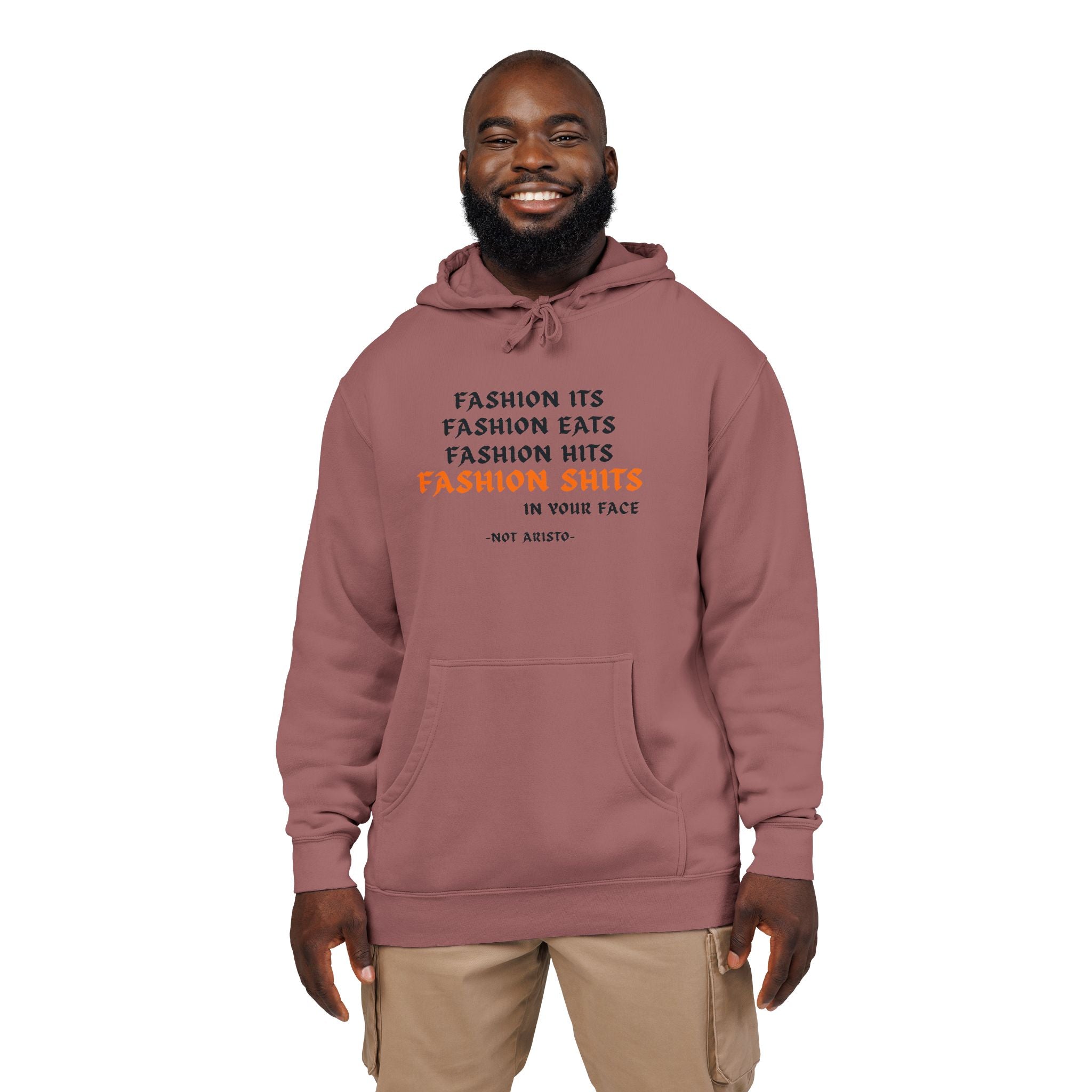 Fashion SHITS Hoodie | Minimal 'Crate' Graphic Pullover in Vintage Wash