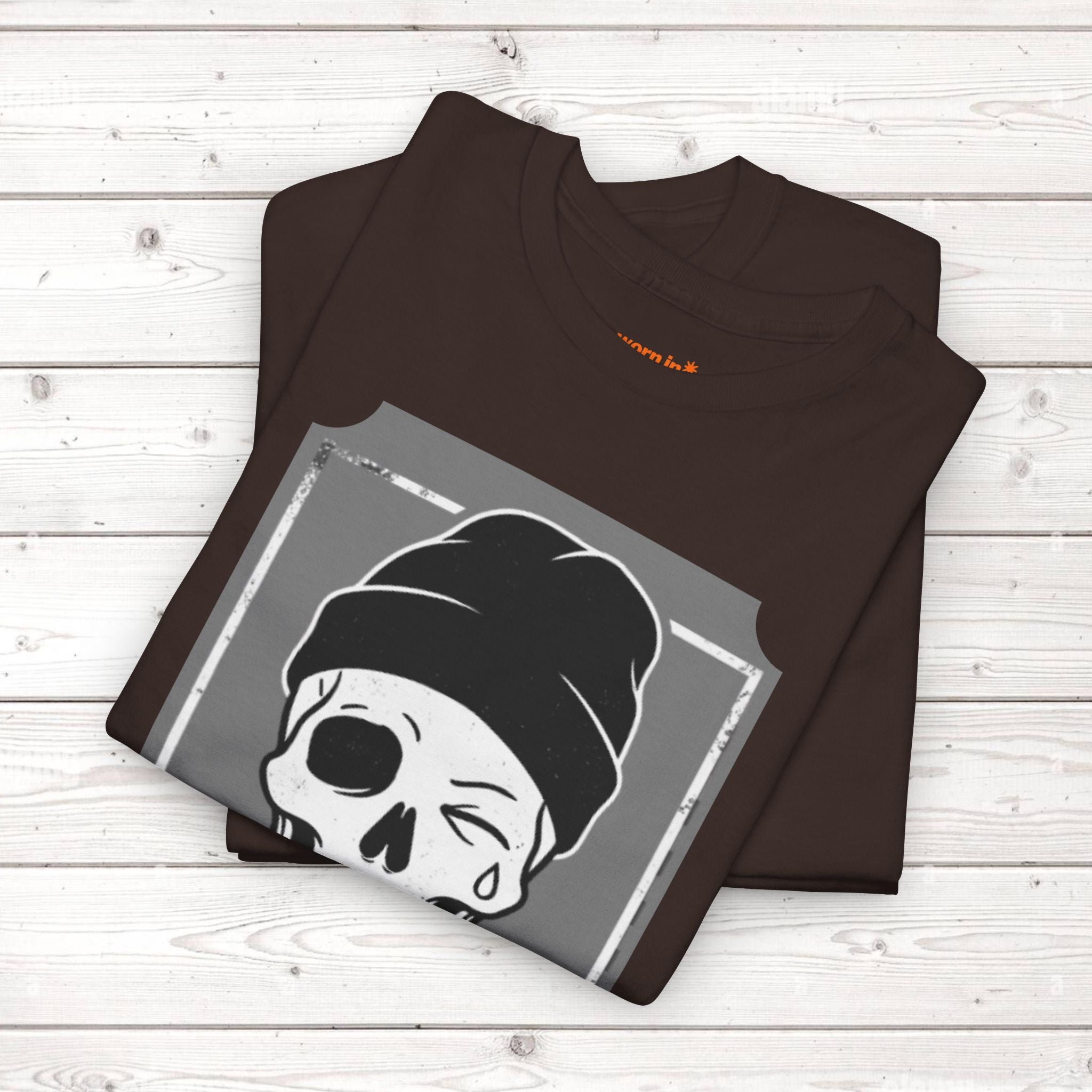 Too Tired To Care Skull T-Shirt | Funny Sarcastic Graphic Tee for the Exhausted