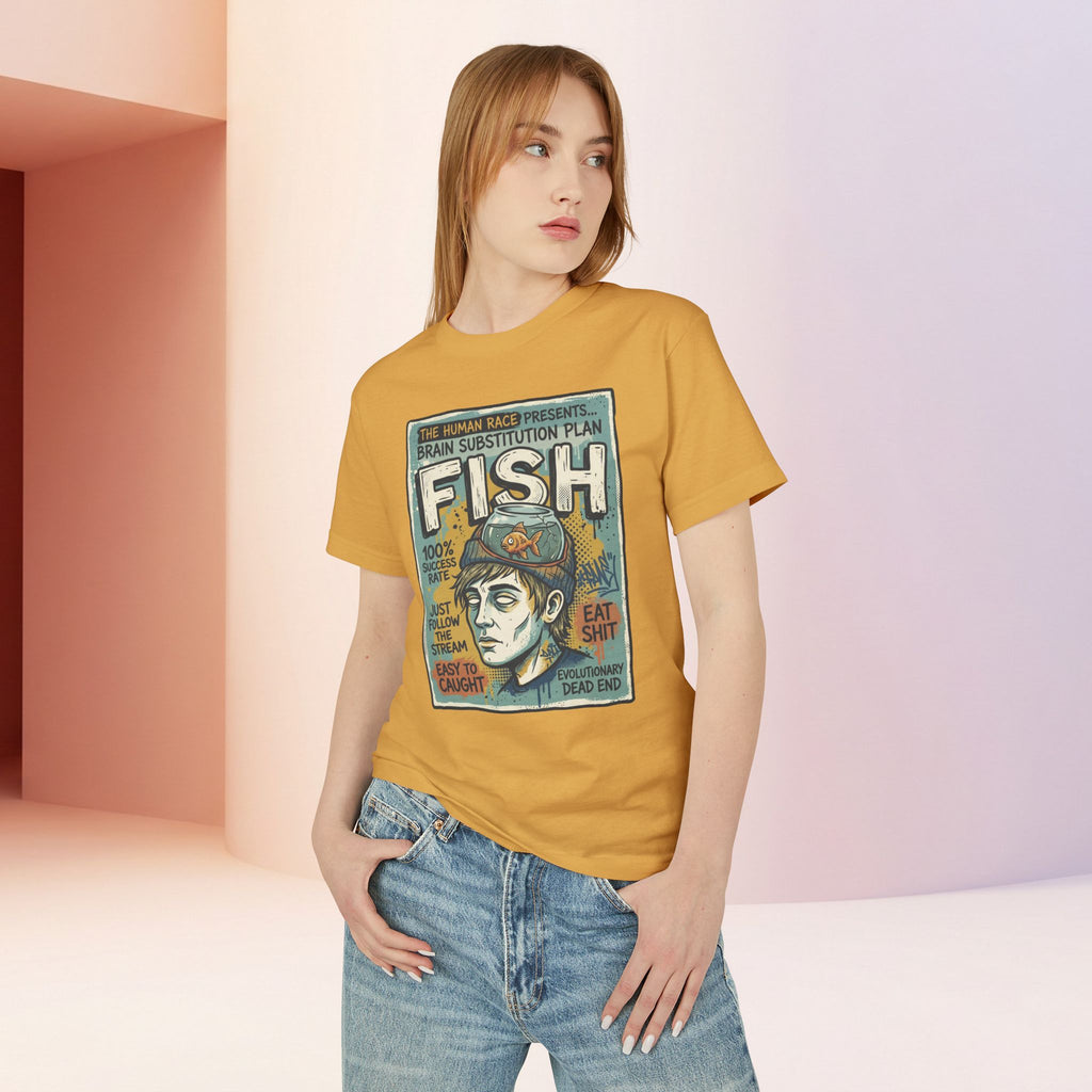 Fish Brain | Unisex Vintage Surreal Graphic Tee