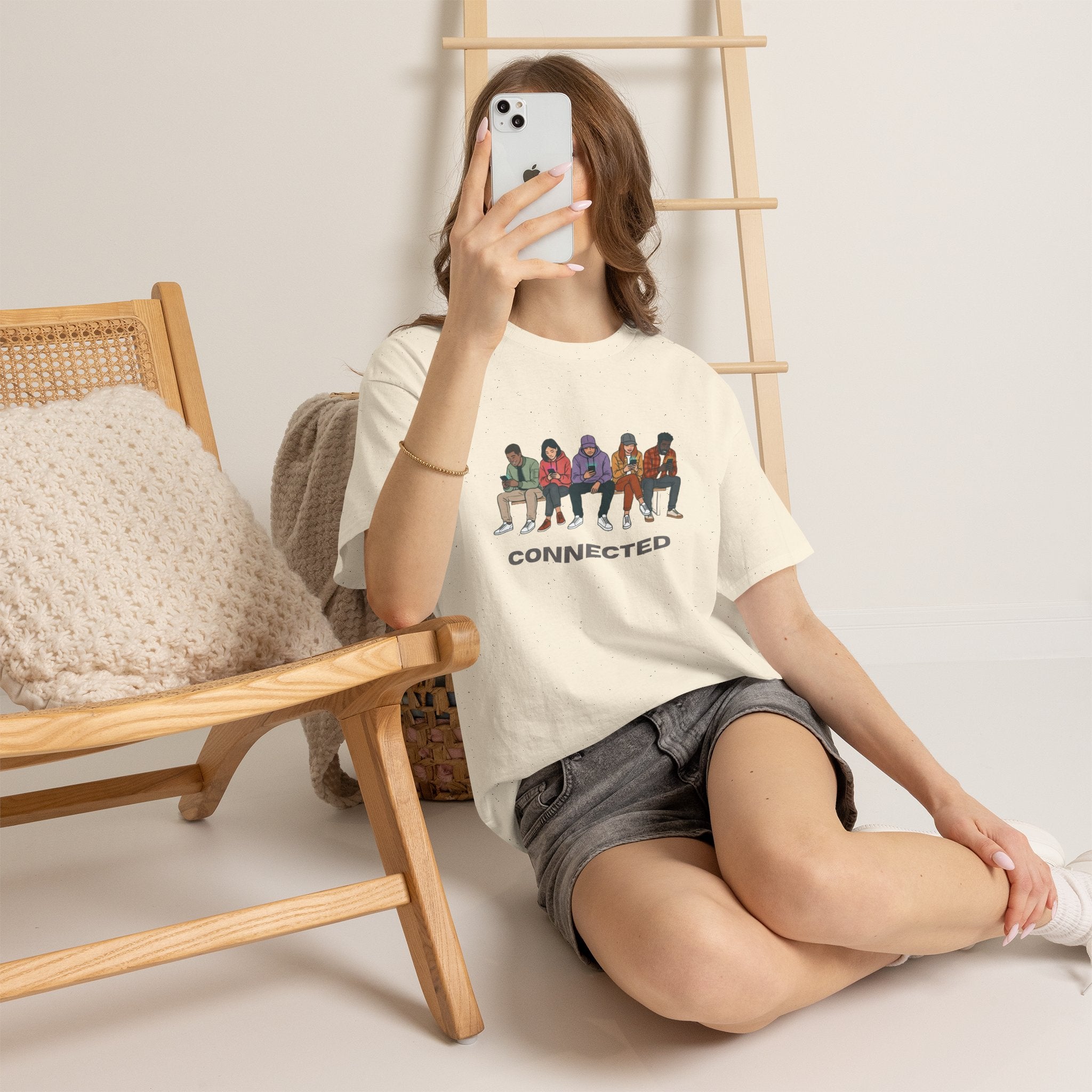 Connected Friends Graphic Tee – Casual Unisex Crewneck Shirt
