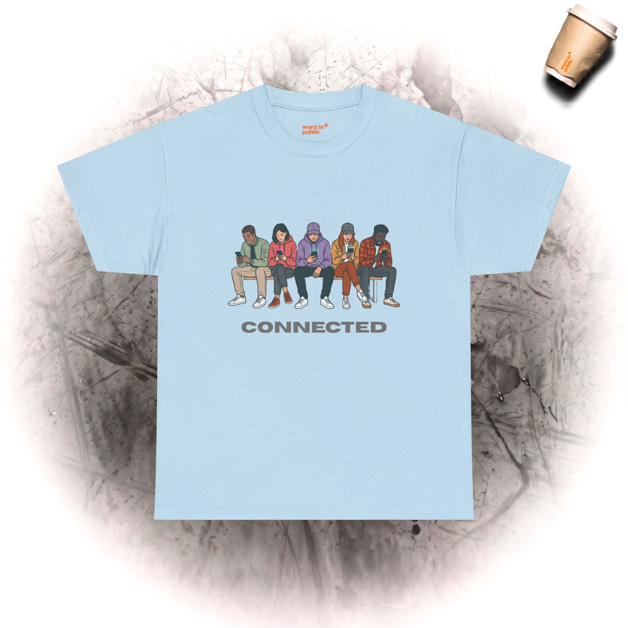 Connected Friends Graphic Tee – Casual Unisex Crewneck Shirt