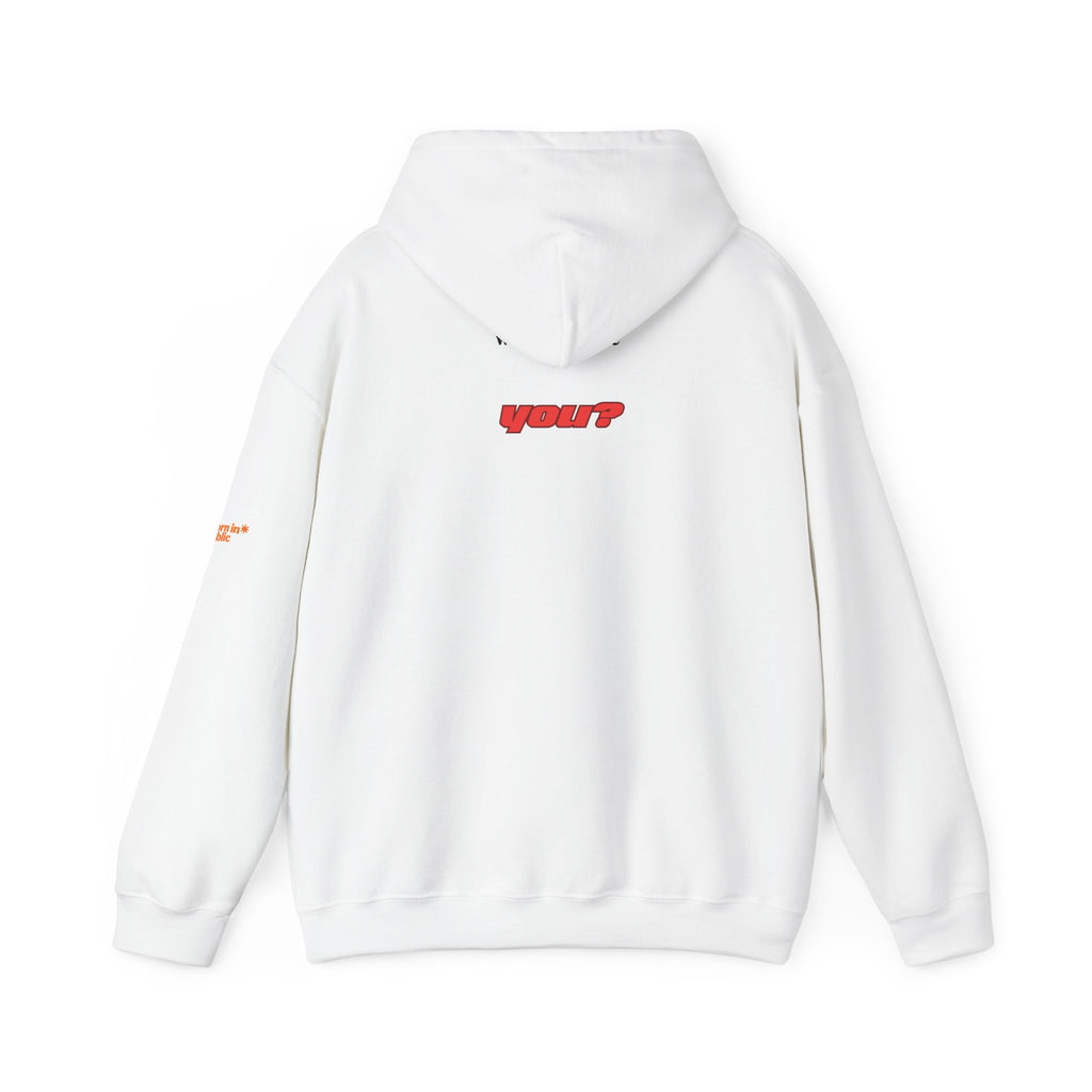 Excuse You? Hoodie | Retro Red Text Graphic Pullover