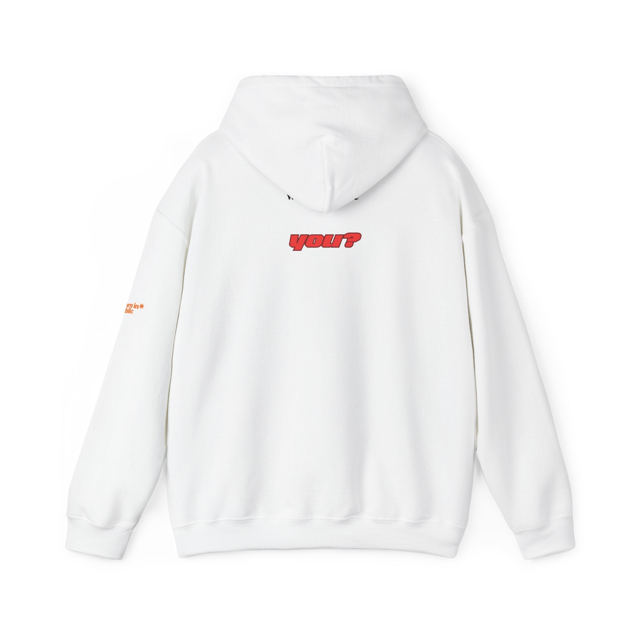 Excuse You? Hoodie | Retro Red Text Graphic Pullover