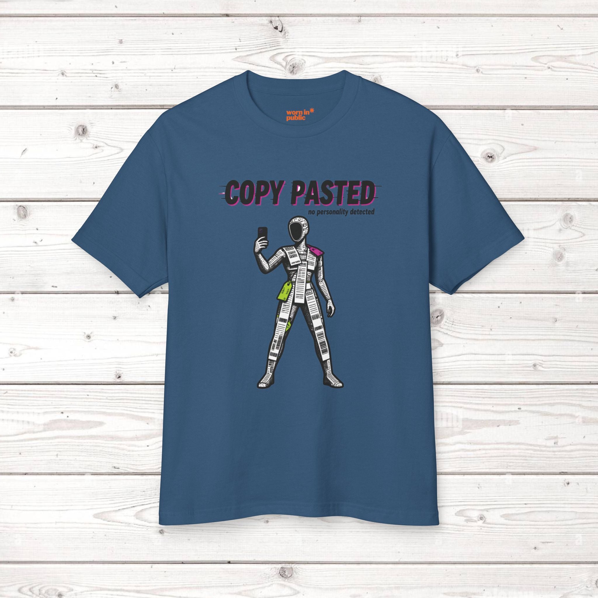 Copy Pasted Unisex Tee | Sarcastic Anti-Trend Graphic T-Shirt