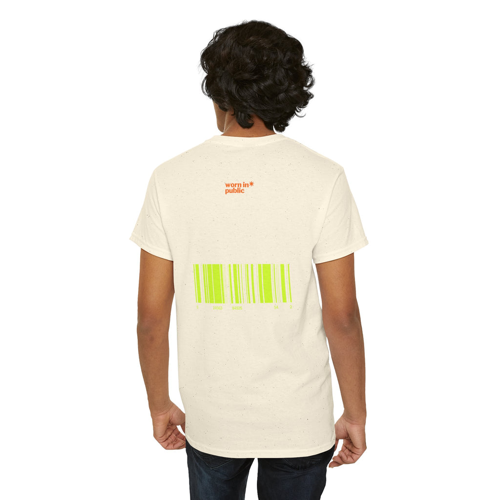 Luxuries of Life Neon Abstract Wave T-Shirt | Barcode Graphic Tee