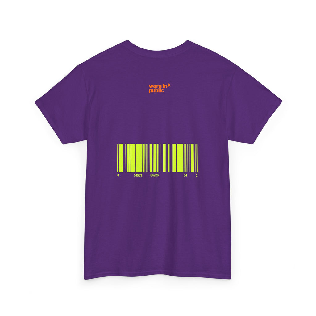 Luxuries of Life Neon Abstract Wave T-Shirt | Barcode Graphic Tee