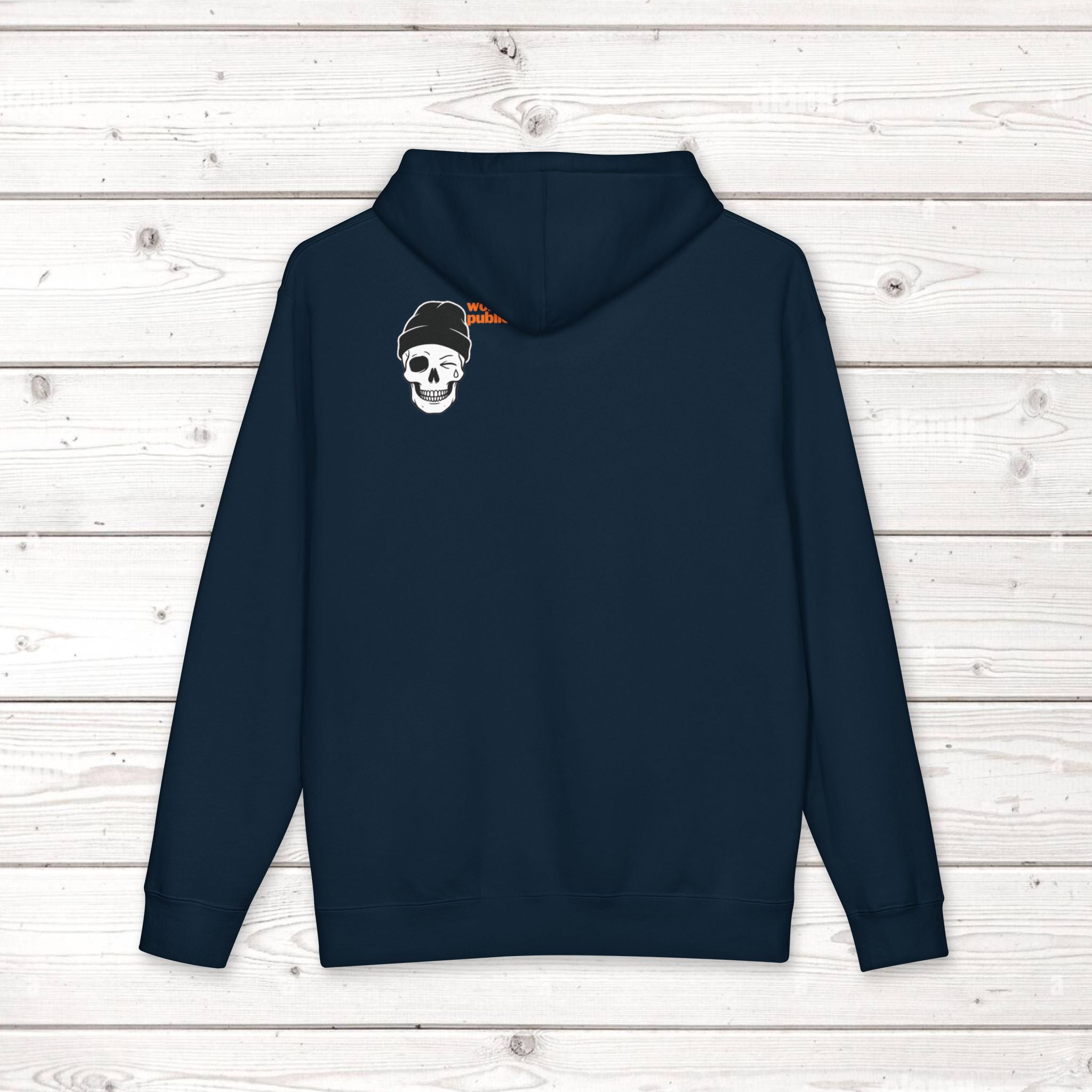 Too Tired To Care Skull Hoodie | Funny Sarcastic Graphic Sweatshirt for the Exhausted