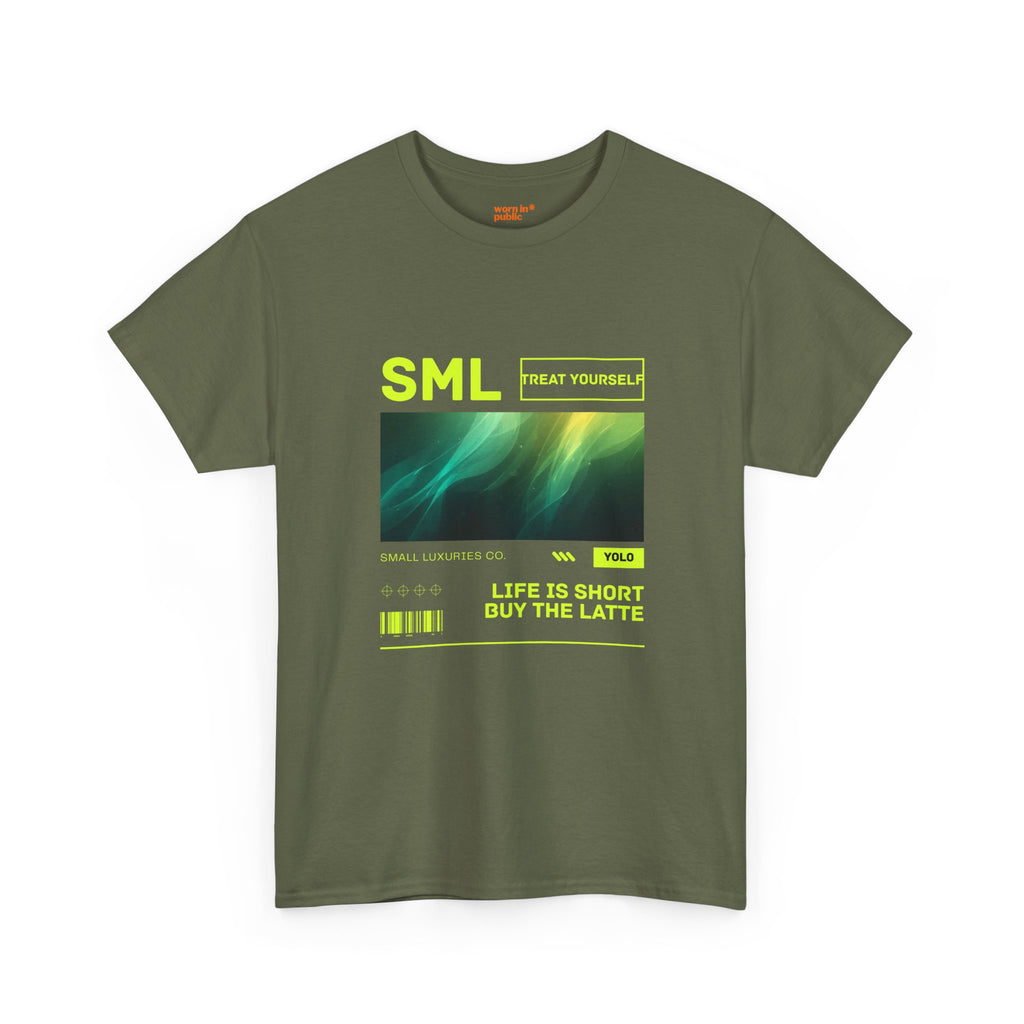 Luxuries of Life Neon Abstract Wave T-Shirt | Barcode Graphic Tee