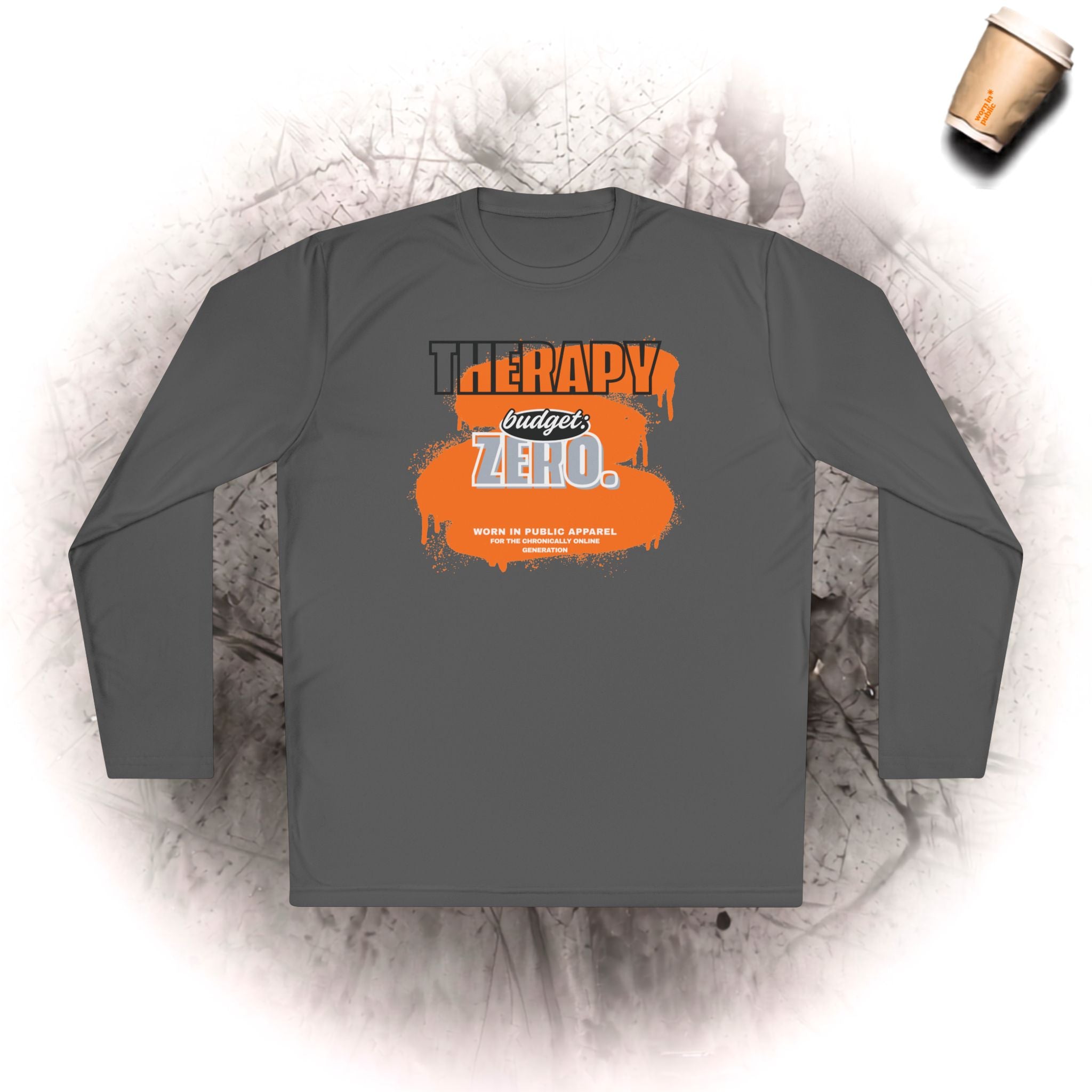 Therapiebudget Null Langarmshirt | Lustiges Shirt mit Mental Health Humor