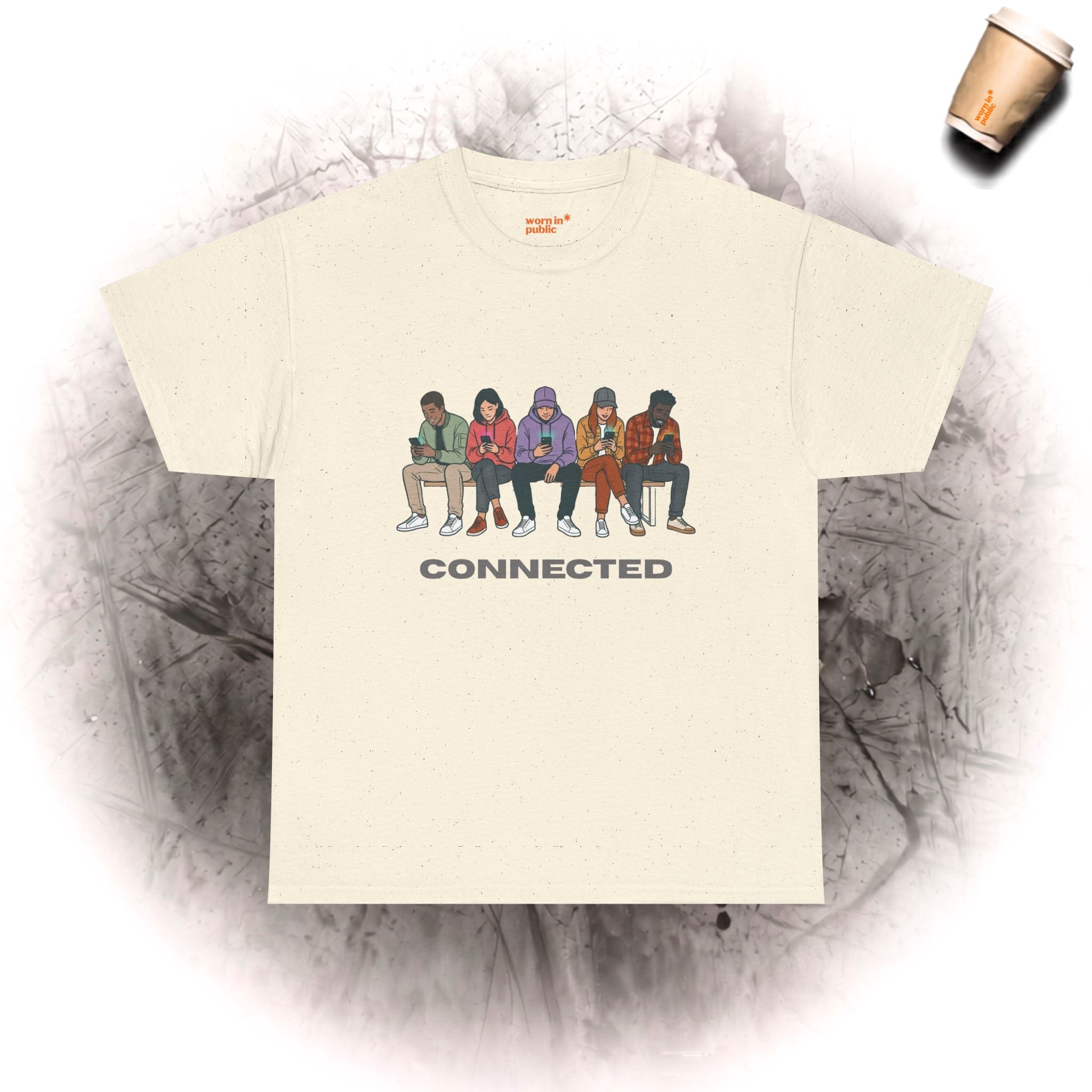 Connected Friends Graphic Tee – Casual Unisex Crewneck Shirt