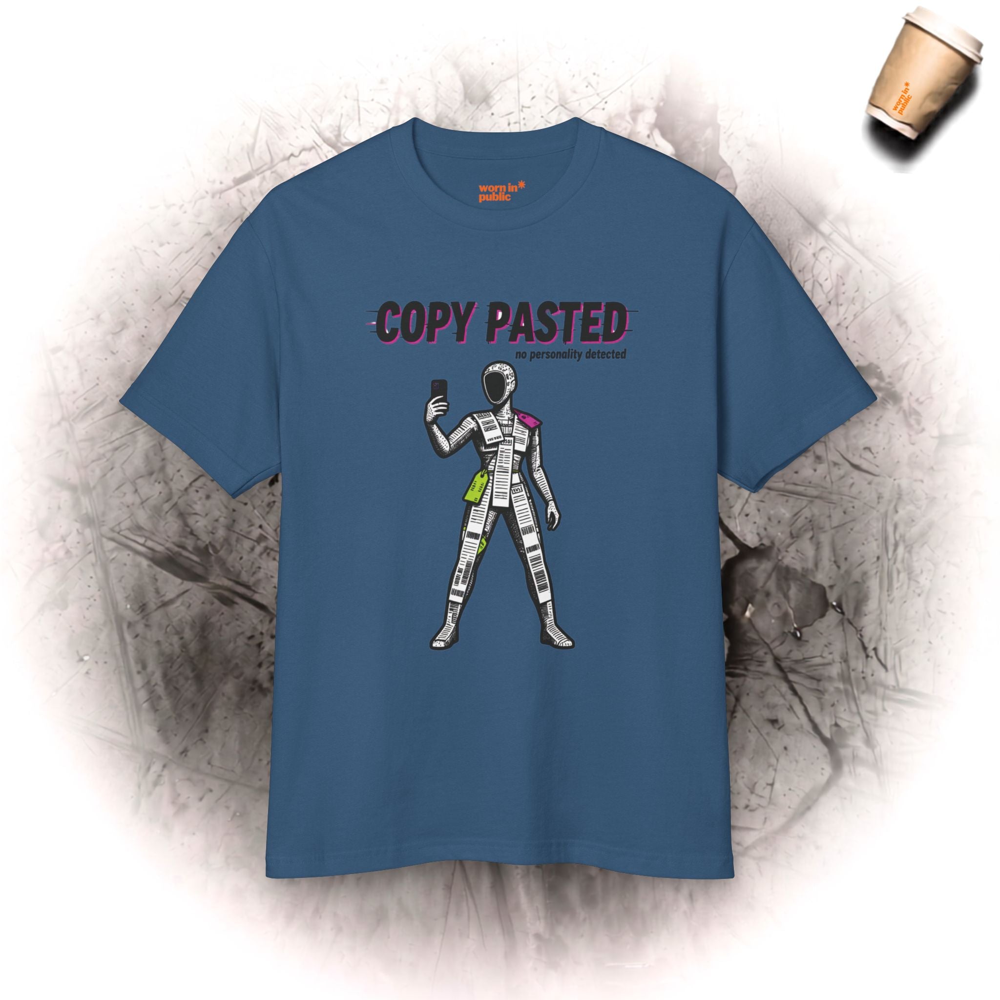 Copy Pasted Unisex T-Shirt | Sarkastisches Anti-Trend Grafik-T-Shirt