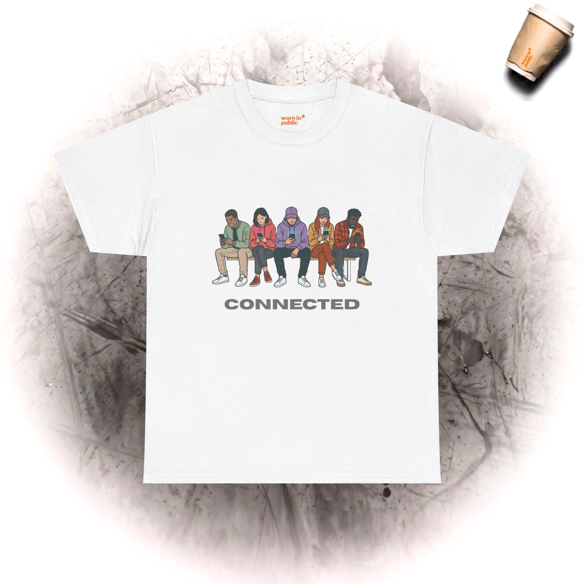 Connected Friends Graphic Tee – Casual Unisex Crewneck Shirt
